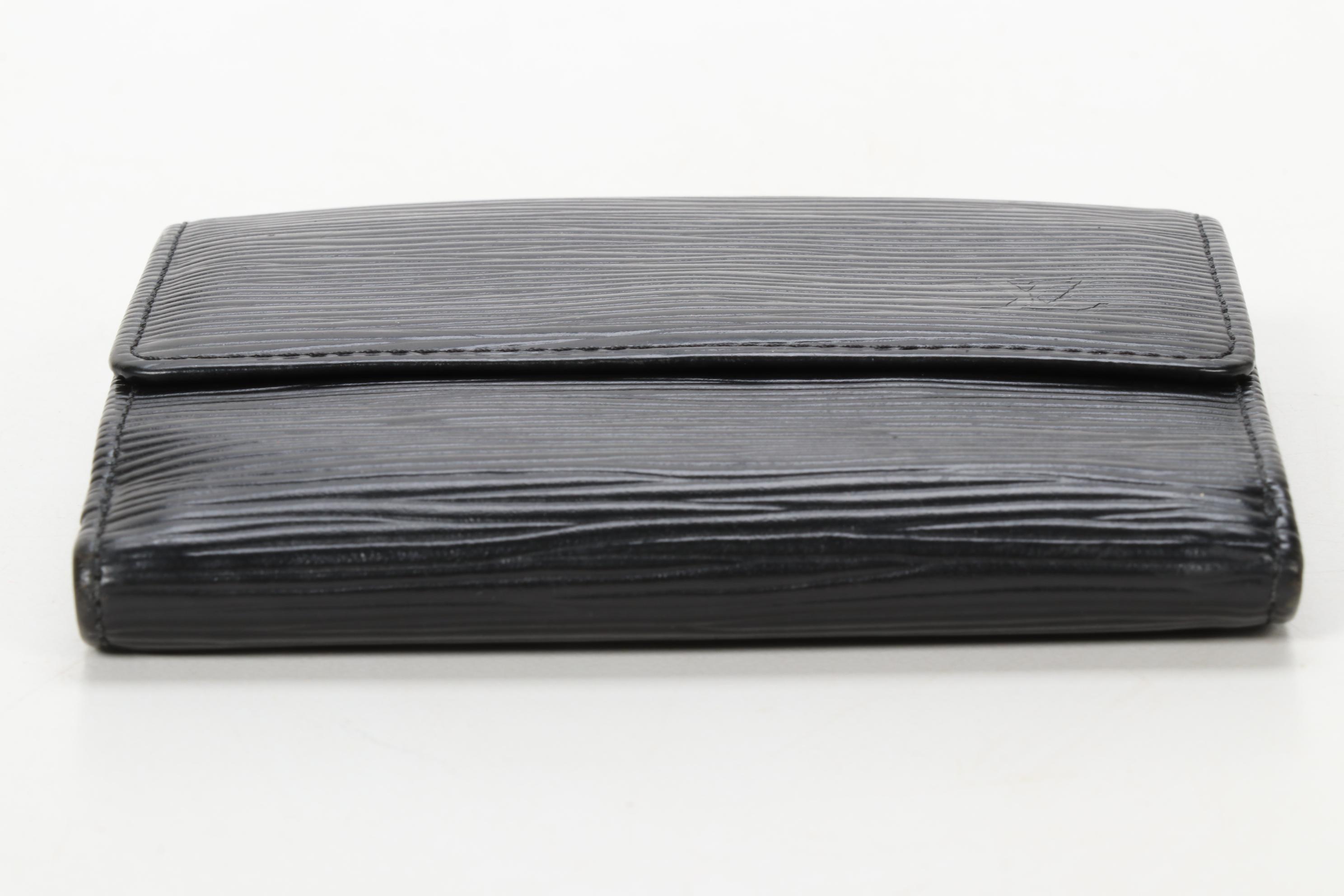 Louis Vuitton Porte-Monnaie Billets Cartes Credit Wallet in Black Epi Leather