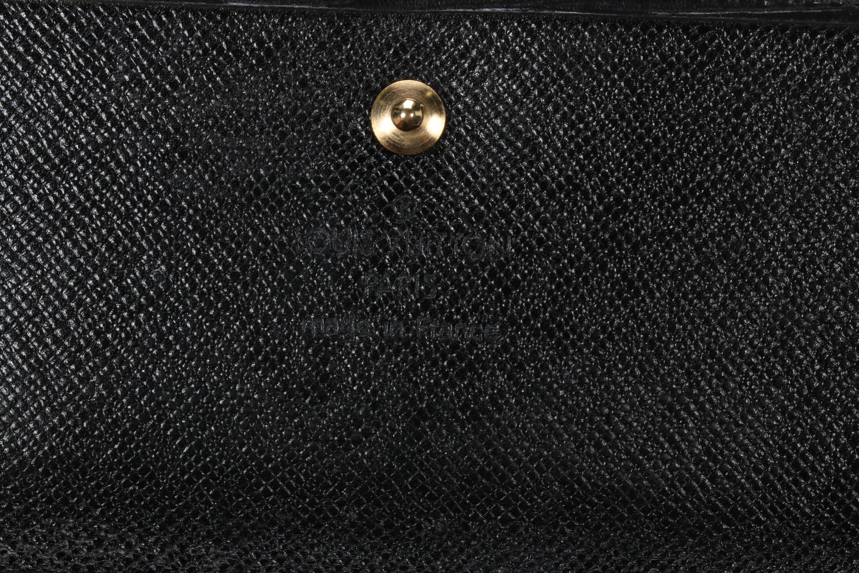 Louis Vuitton Porte-Monnaie Billets Cartes Credit Wallet in Black Epi Leather