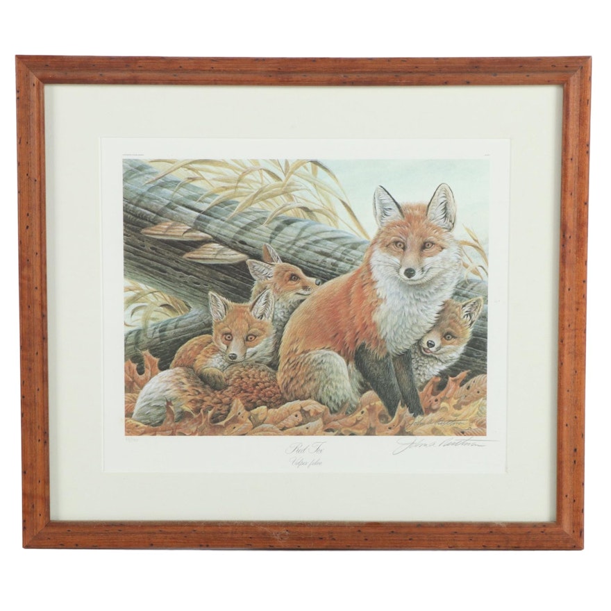 John Ruthven Offset Lithograph "Red Fox," 20th Century