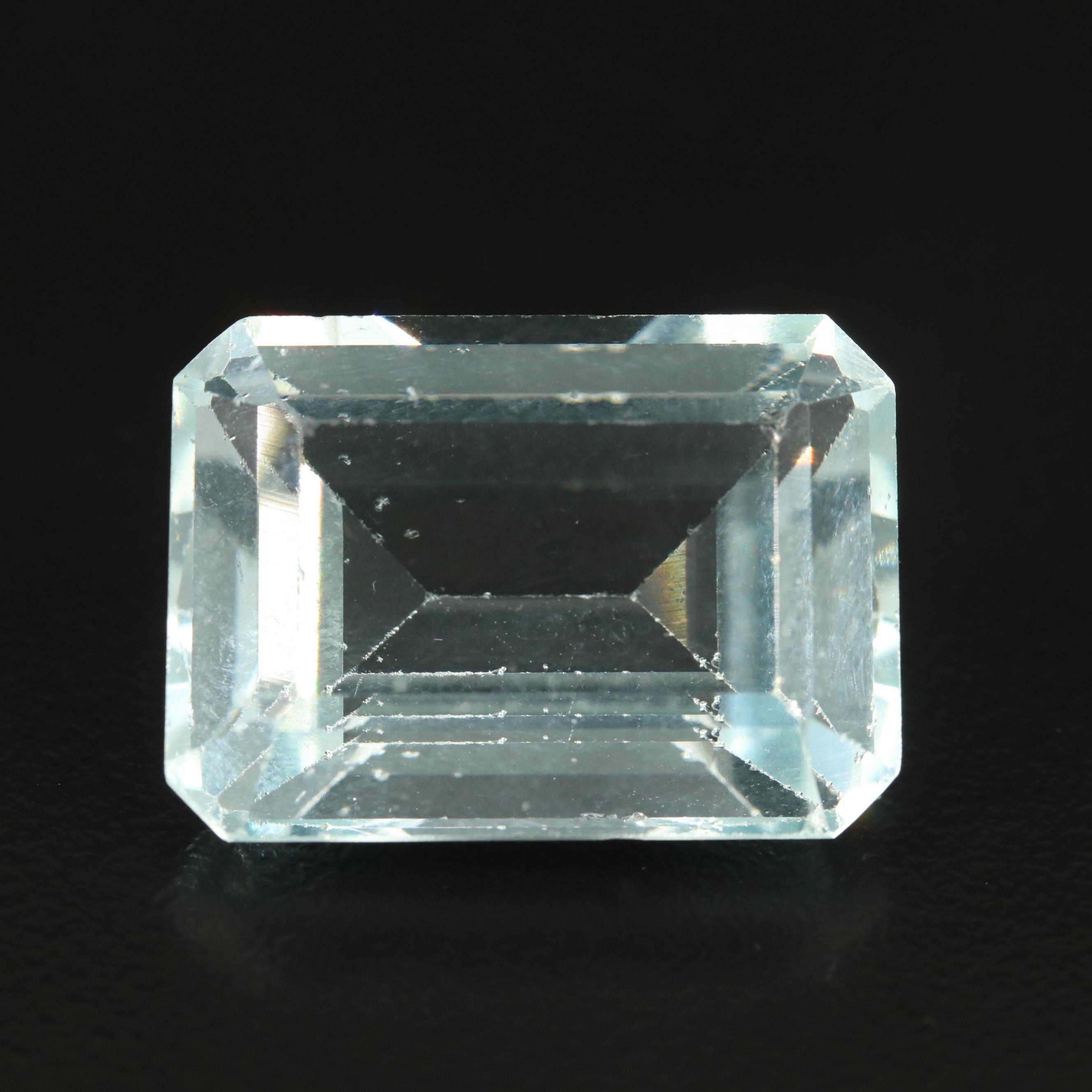 Loose Rectangular Faceted Glass