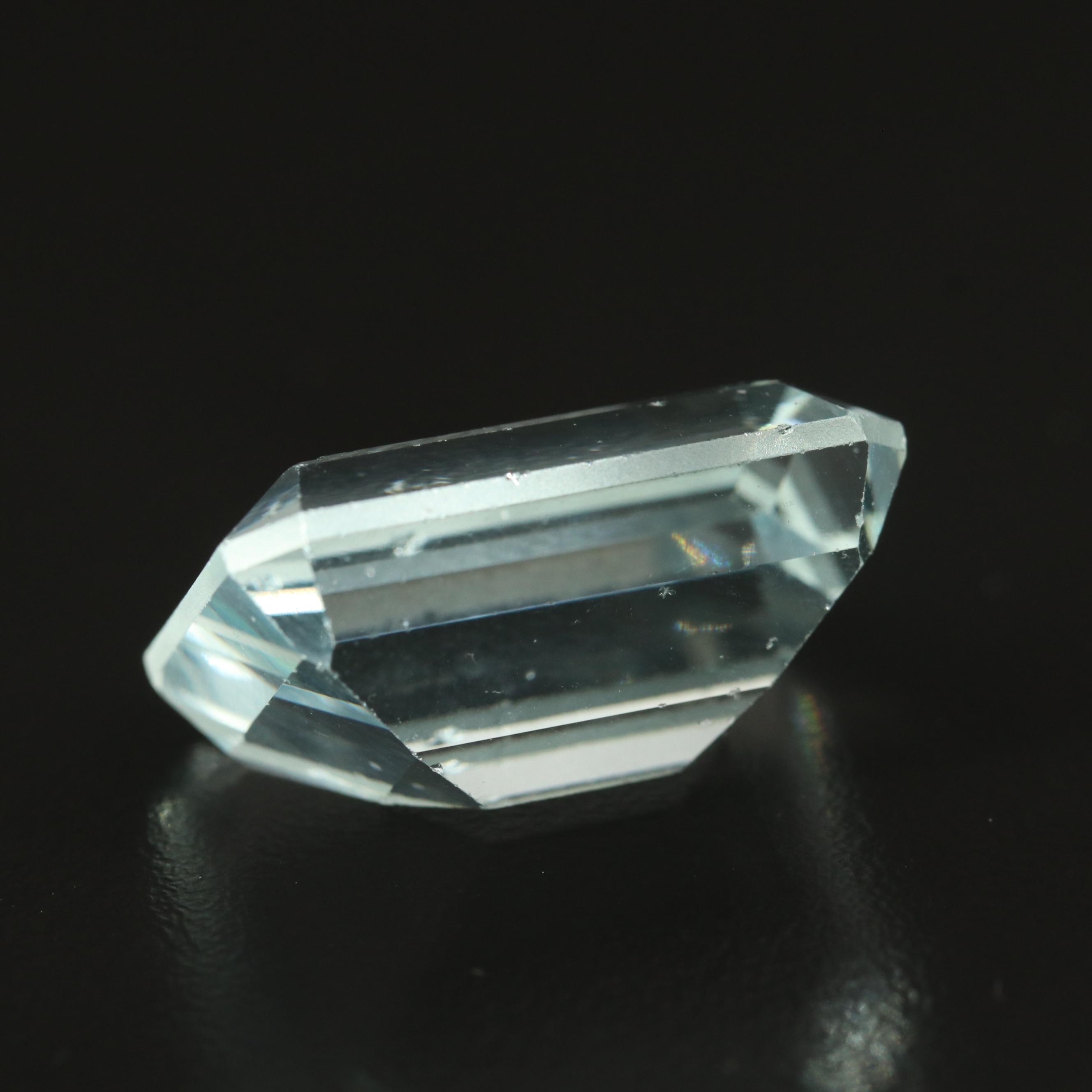 Loose Rectangular Faceted Glass