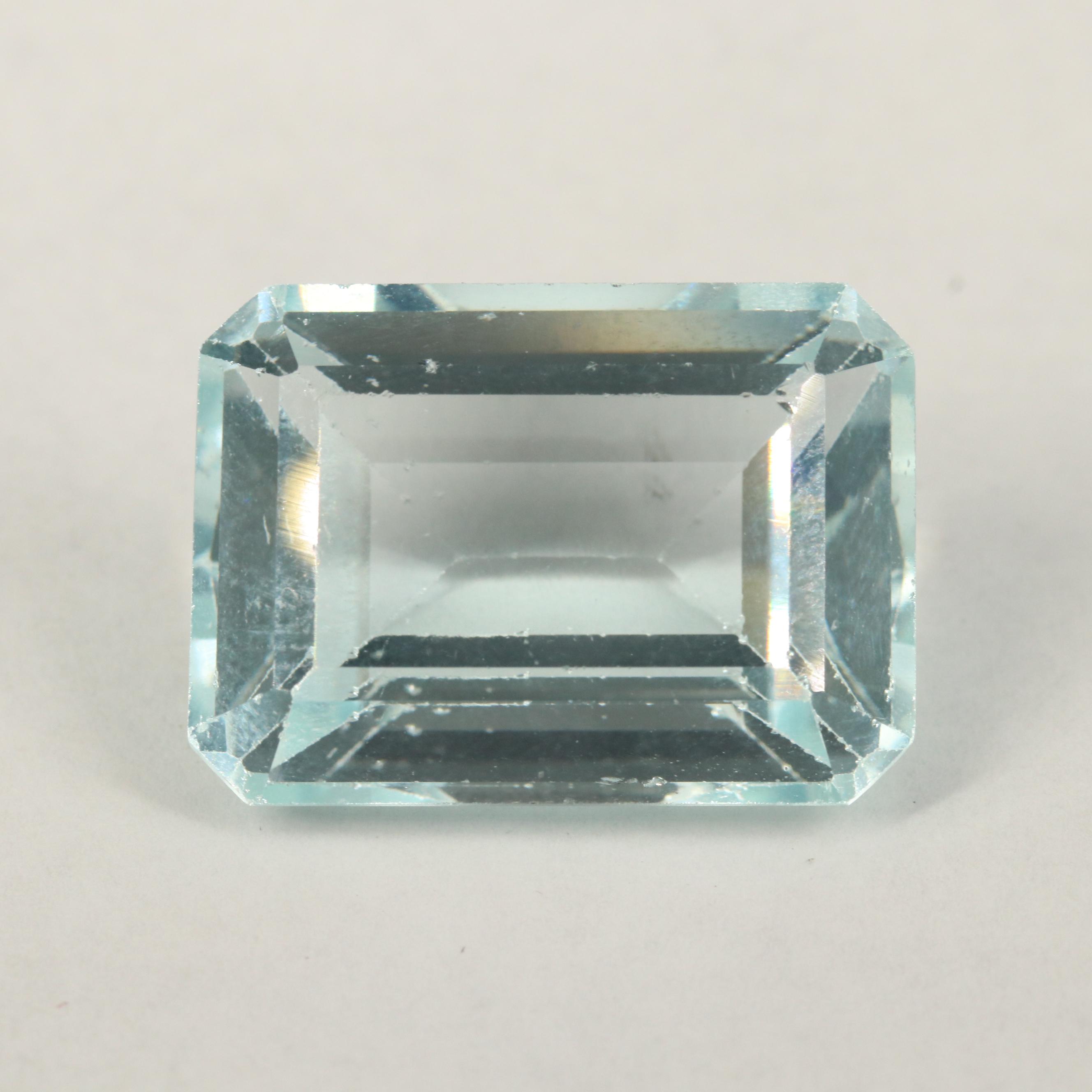 Loose Rectangular Faceted Glass