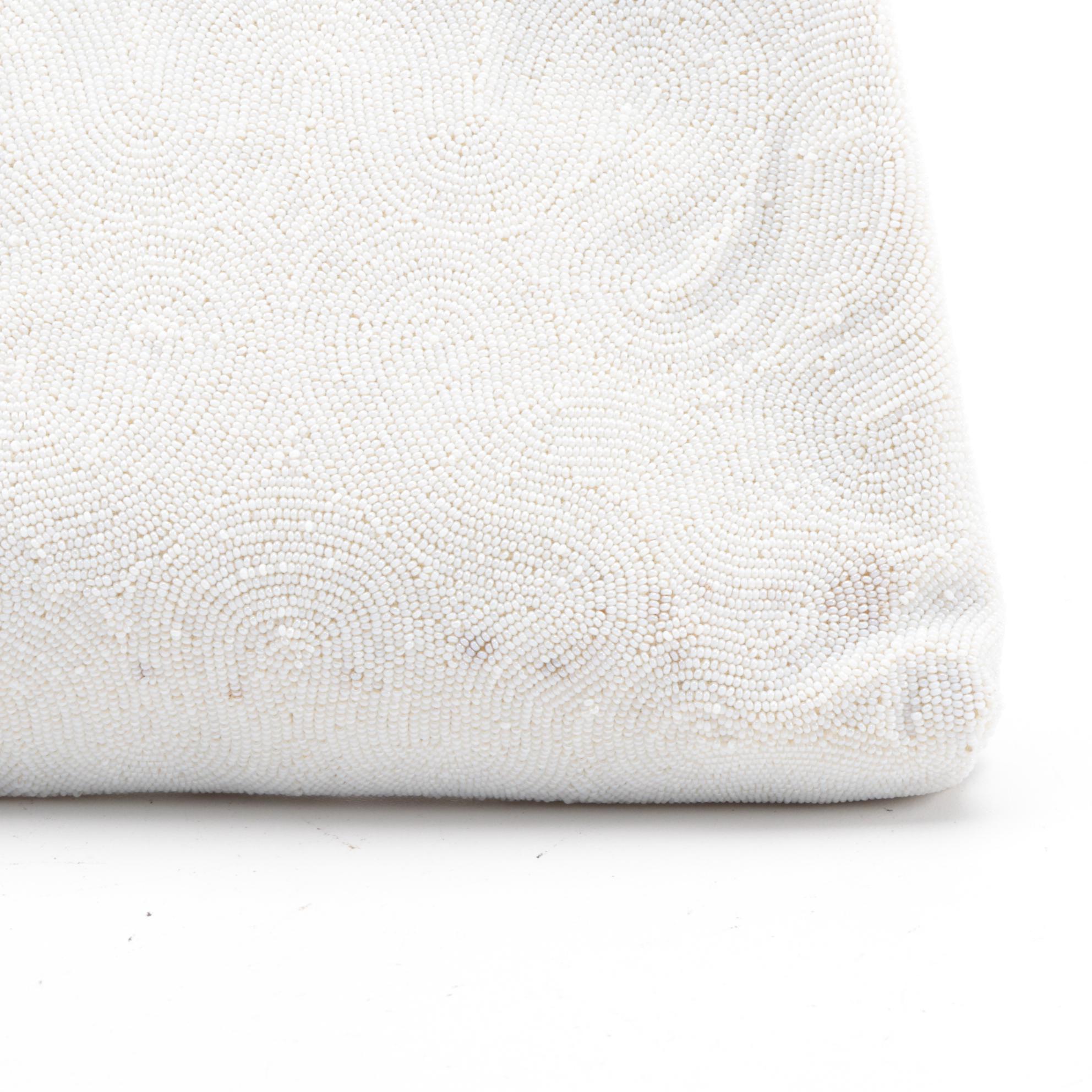 Benlux French Beaded Scalloped Flap Frame Purse