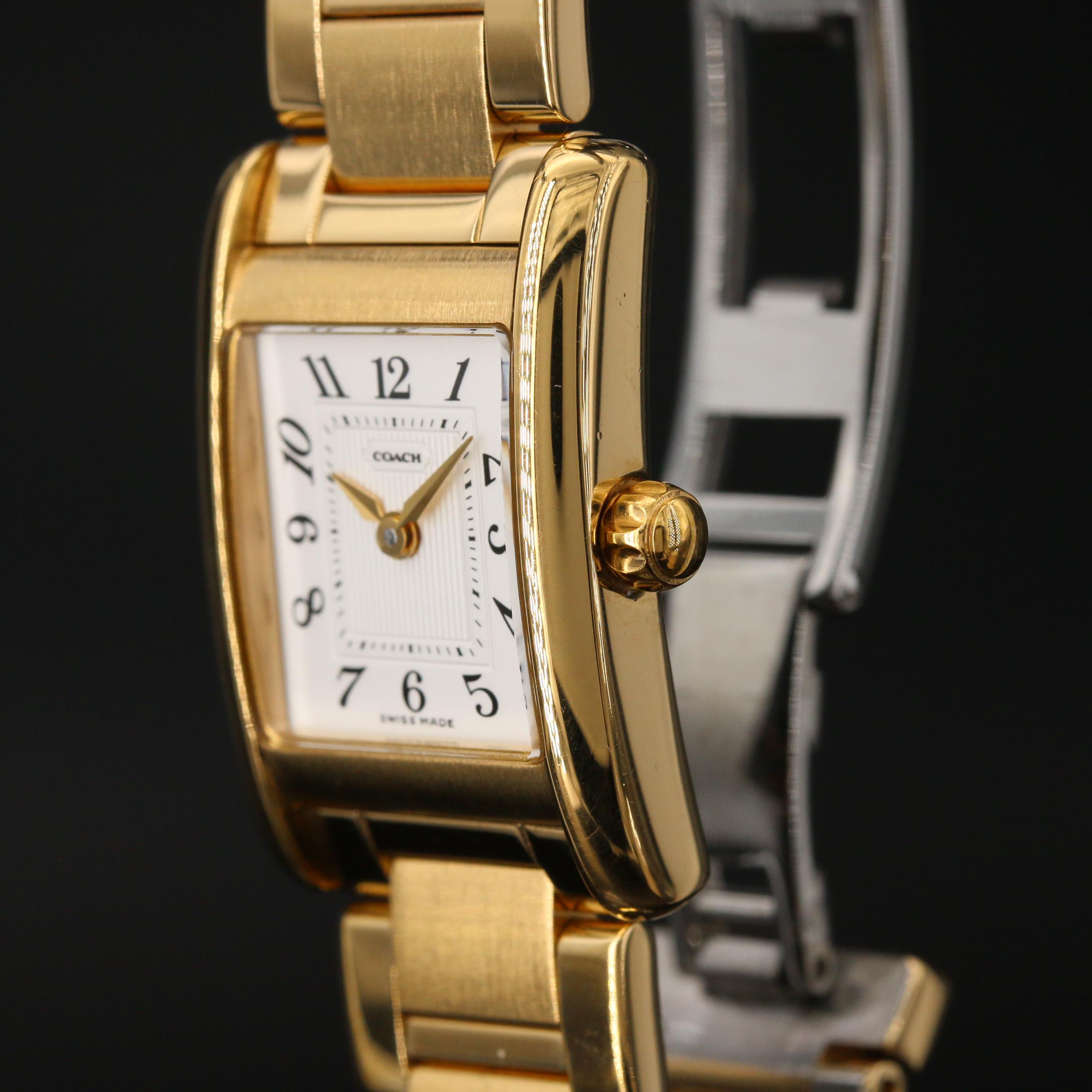 Coach Lexington Gold Tone Quartz Watch