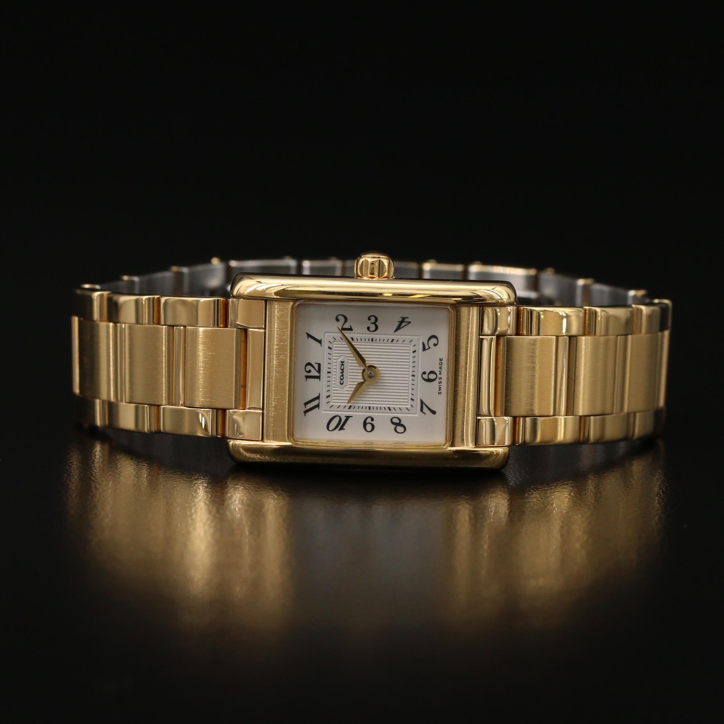 Coach Lexington Gold Tone Quartz Watch