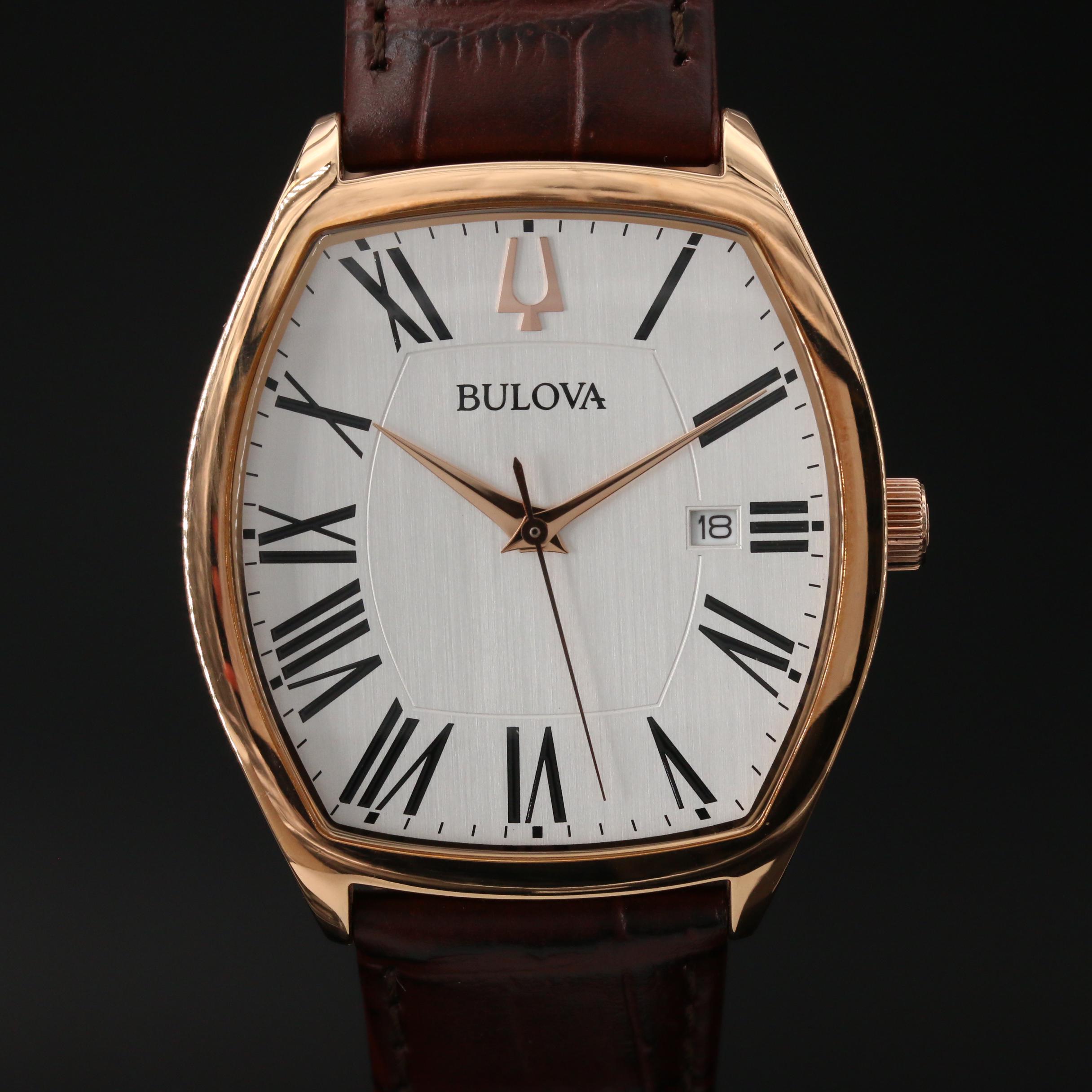 Bulova Ambassador Rose Gold Tone Quartz Watch