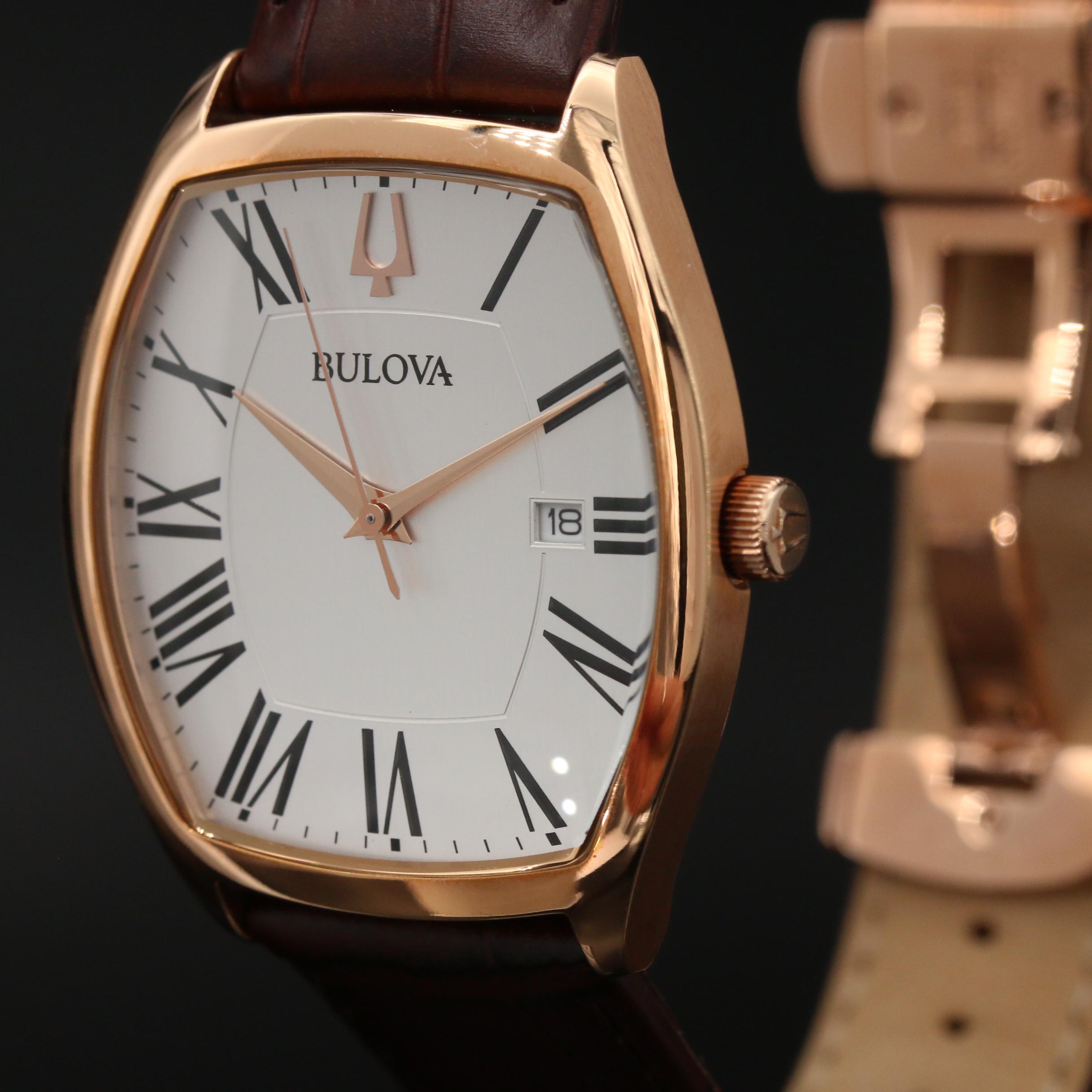 Bulova Ambassador Rose Gold Tone Quartz Watch