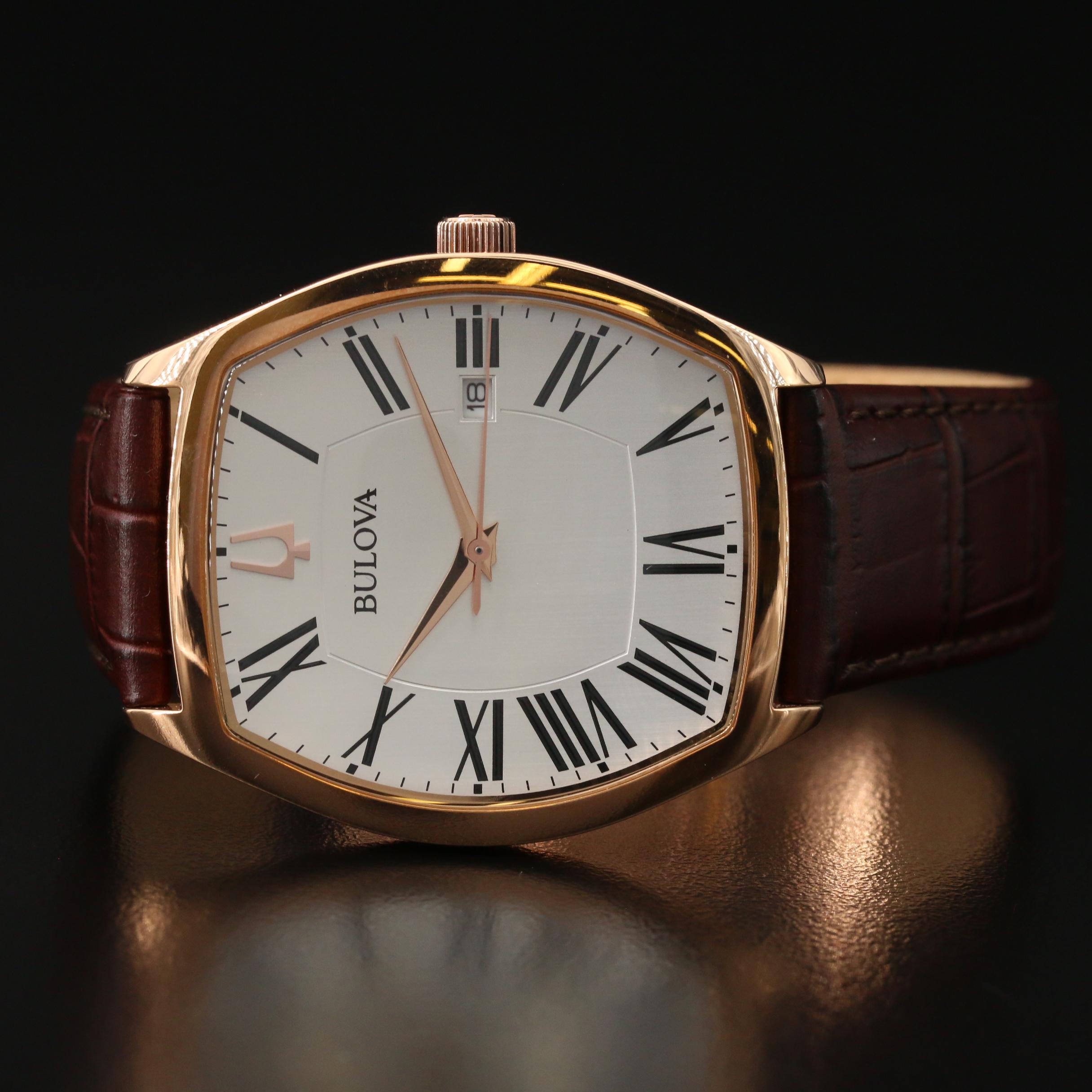 Bulova Ambassador Rose Gold Tone Quartz Watch