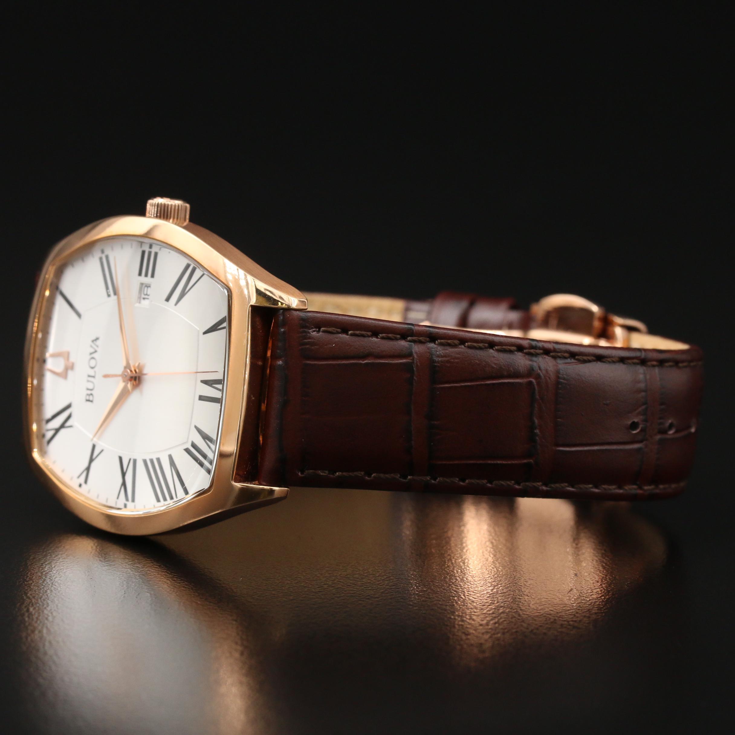 Bulova Ambassador Rose Gold Tone Quartz Watch