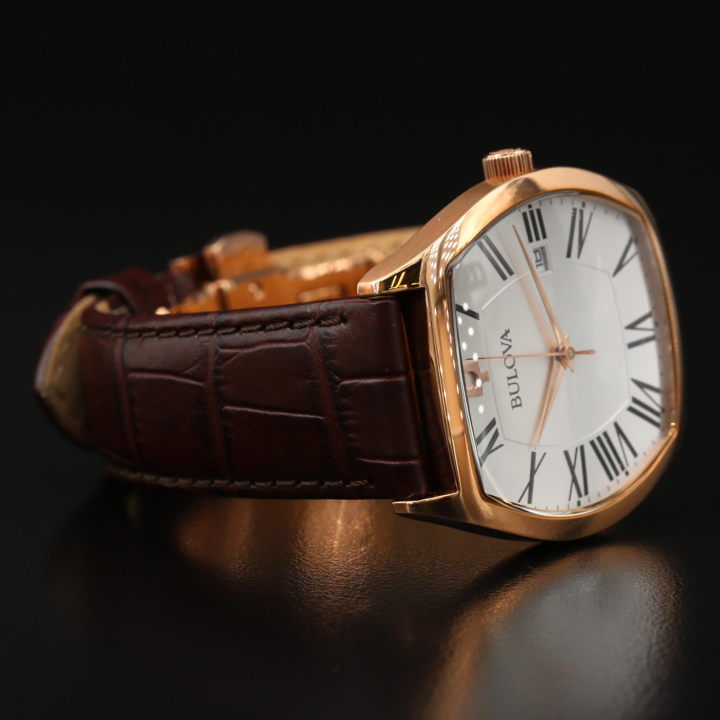 Bulova Ambassador Rose Gold Tone Quartz Watch