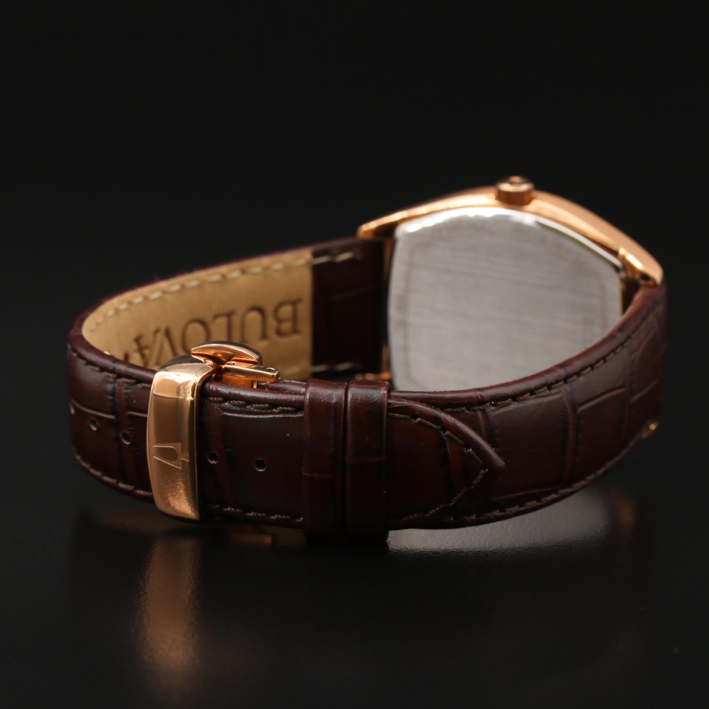 Bulova Ambassador Rose Gold Tone Quartz Watch