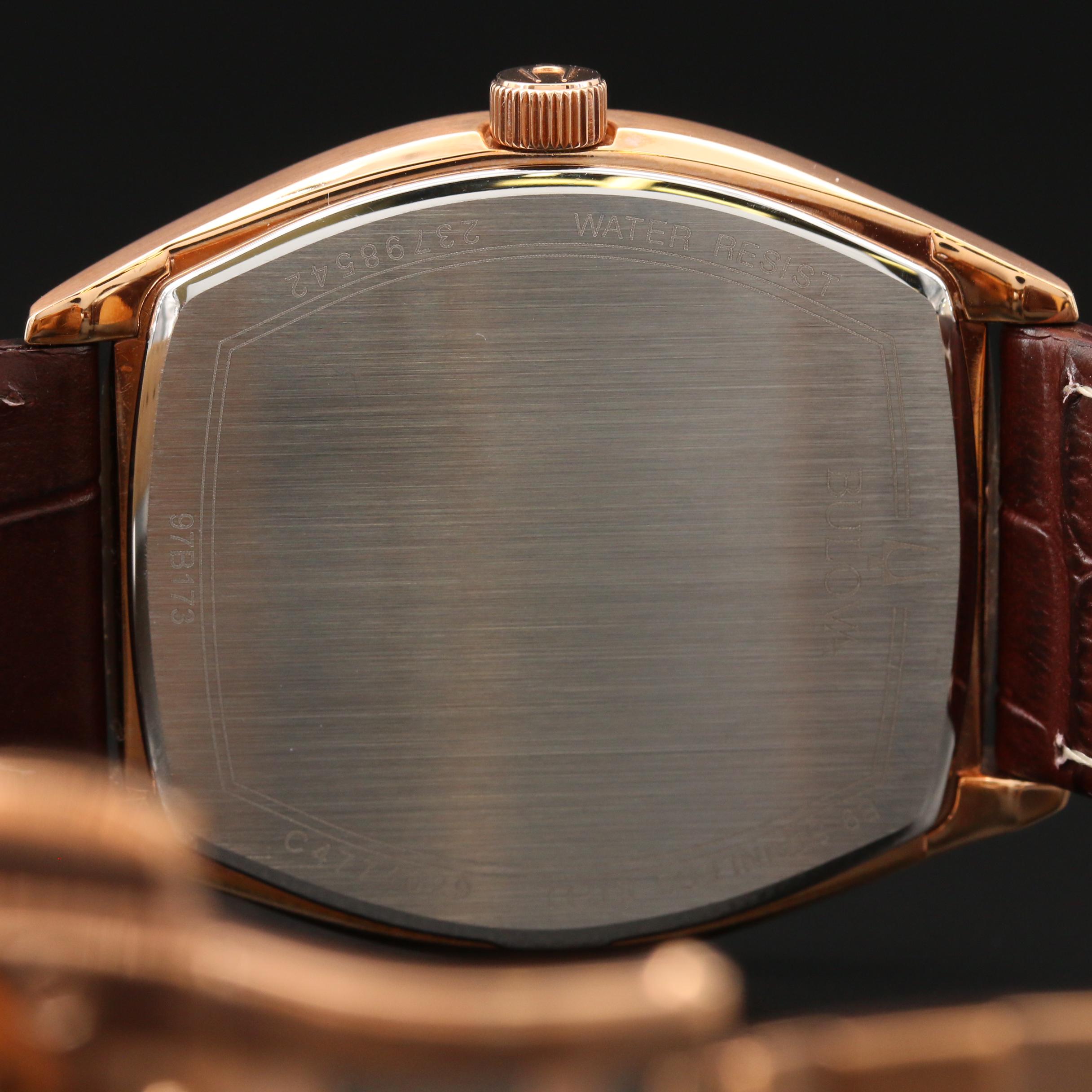 Bulova Ambassador Rose Gold Tone Quartz Watch