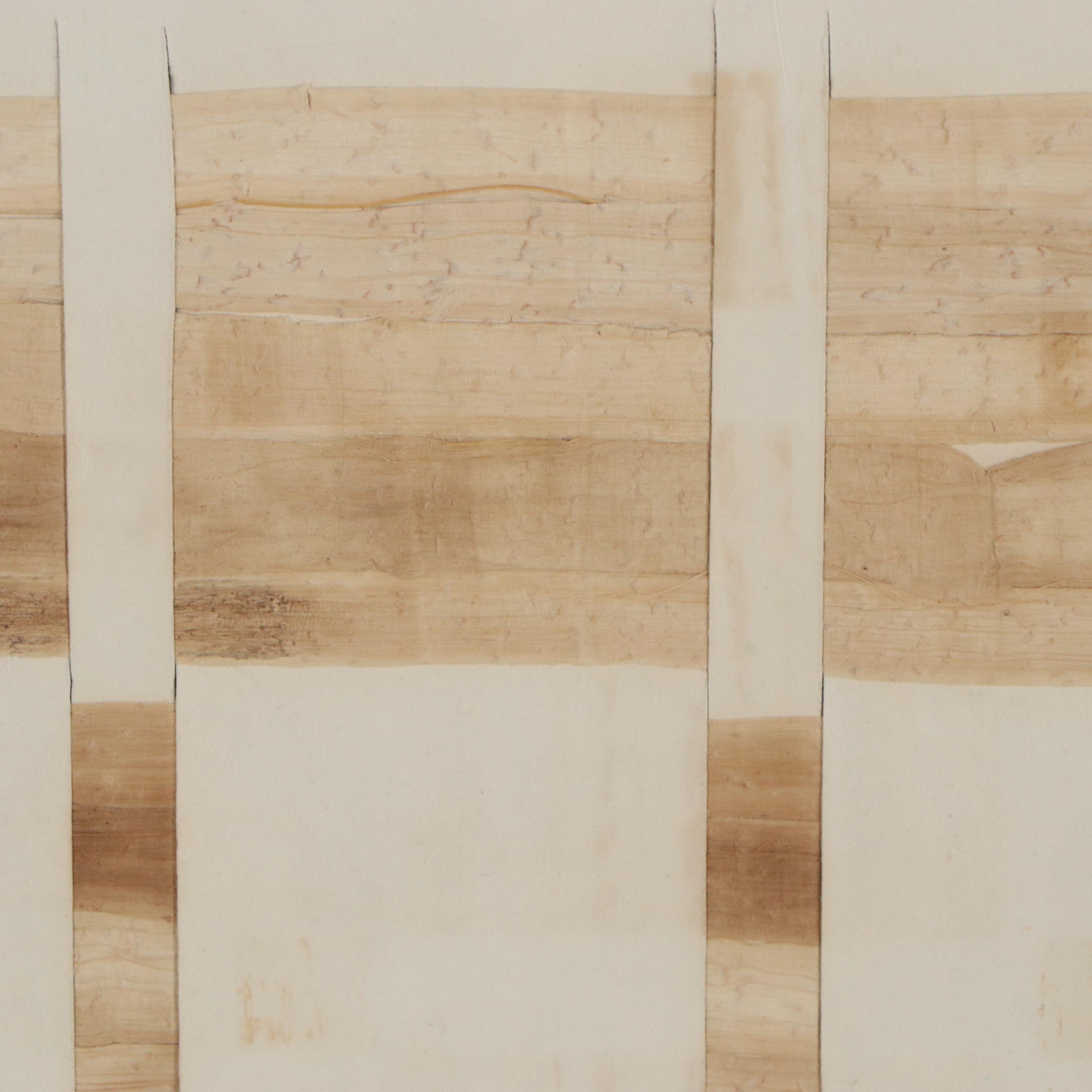 Kathy Hall Woodblocks and Mexican Folk Art Gouache Painting, Late 20th Century