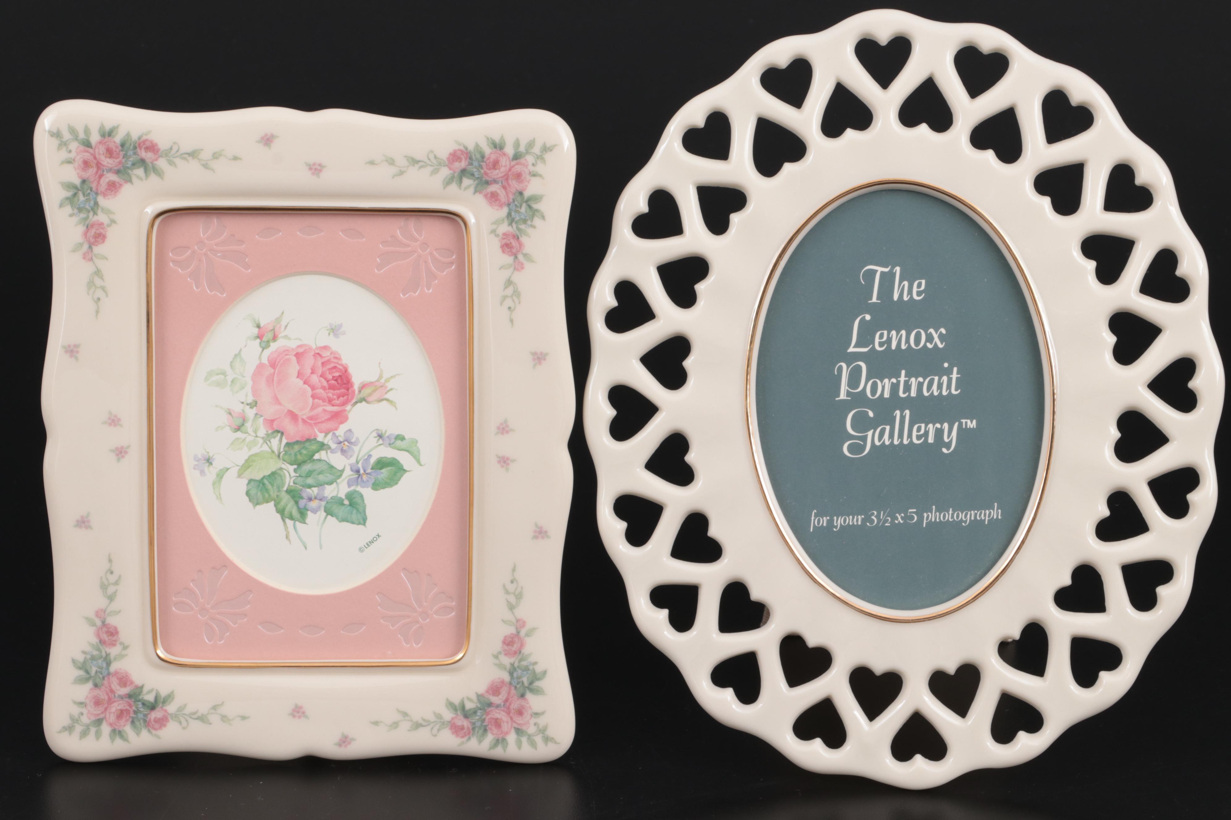 Lenox "Heart Collection" and "Petite Rose" Porcelain Picture Frames