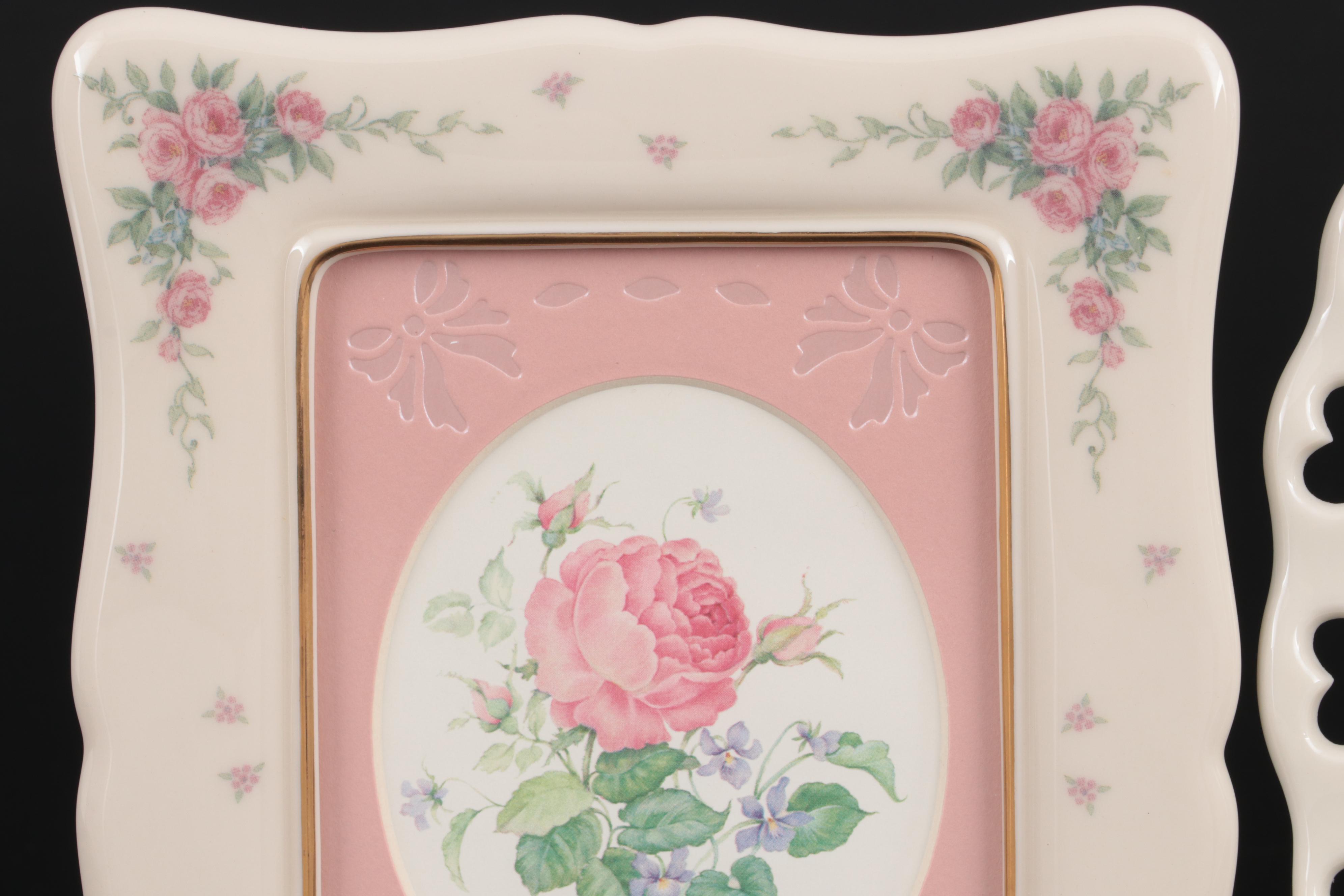 Lenox "Heart Collection" and "Petite Rose" Porcelain Picture Frames