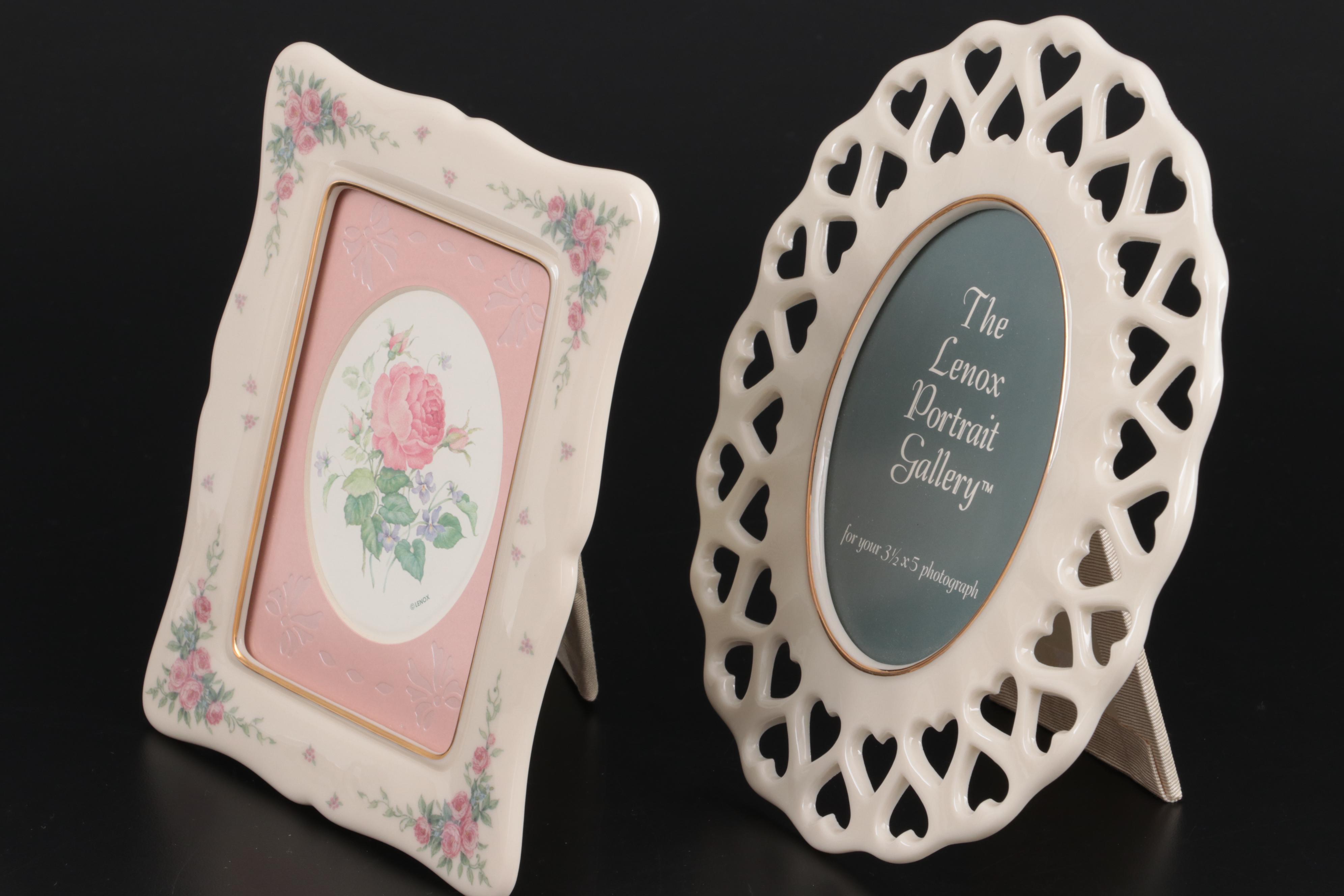 Lenox "Heart Collection" and "Petite Rose" Porcelain Picture Frames
