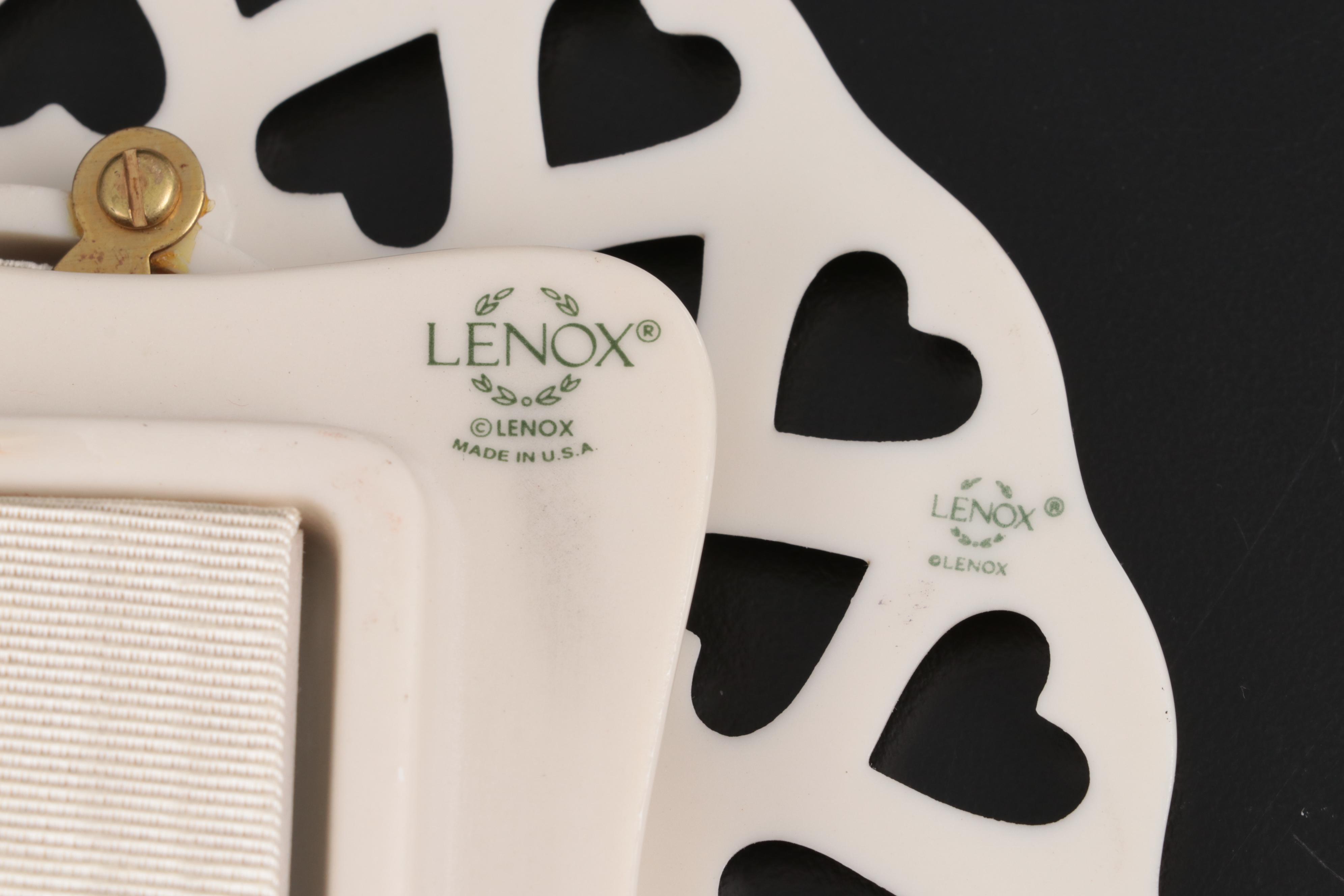 Lenox "Heart Collection" and "Petite Rose" Porcelain Picture Frames