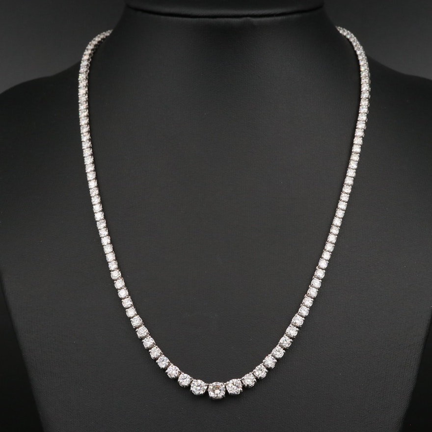 14K 10.91 CTW Diamond Rivière Necklace