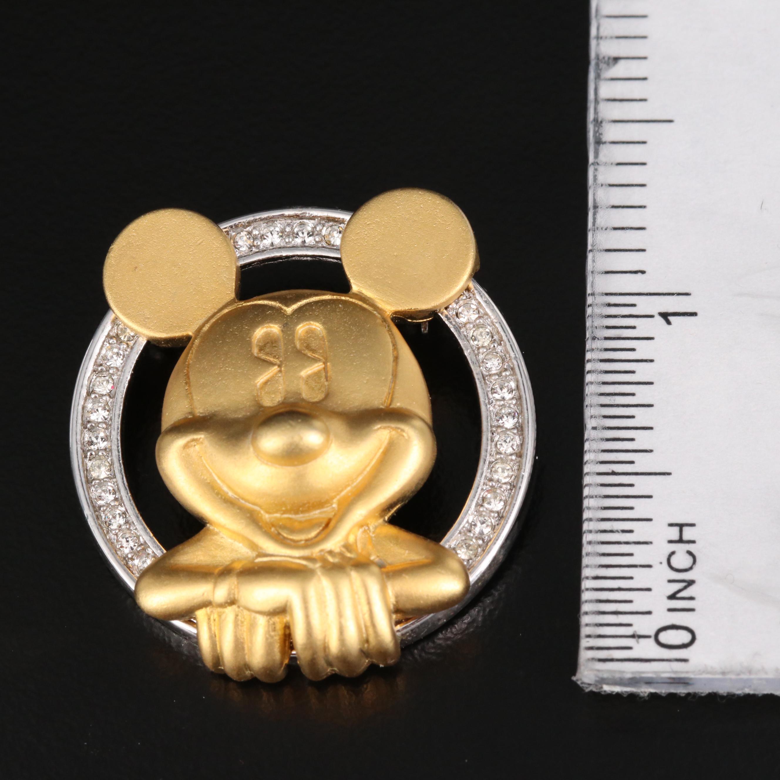 Walt Disney Company Pins and Pendants Featuring Winnie the Pooh and Mickey Mouse