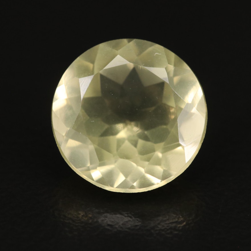 Loose 5.70 CT Round Faceted Citrine