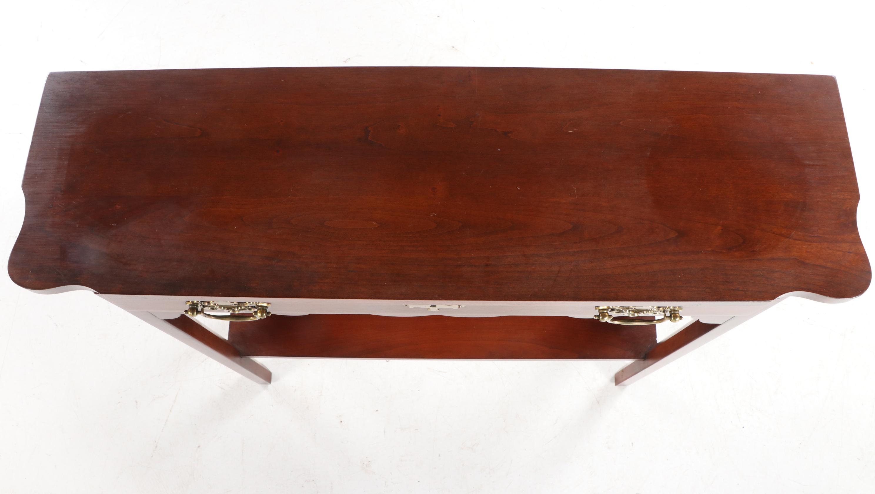 Chippendale Style Cherrywood Diminutive Console Table, Late 20th Century