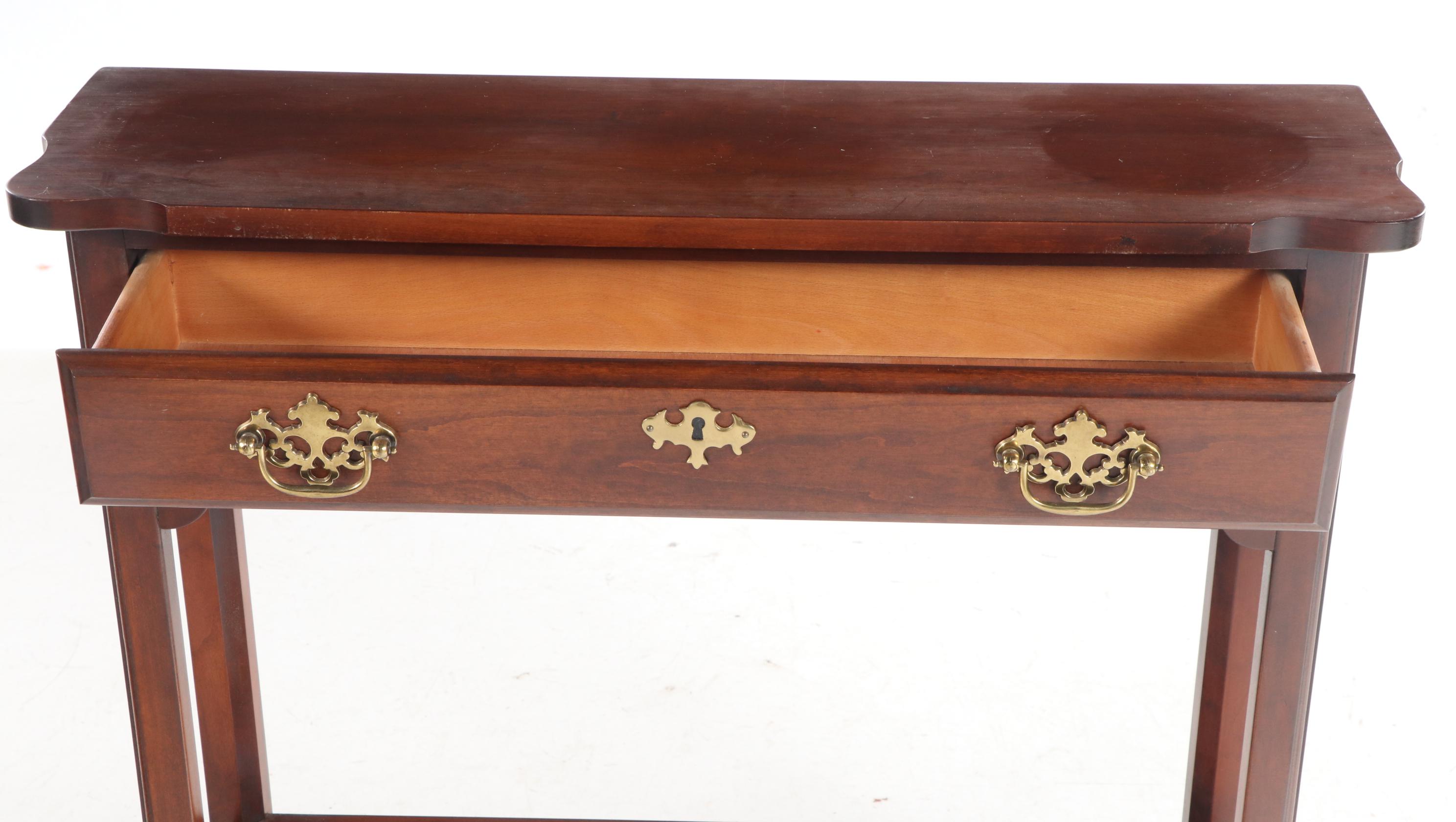 Chippendale Style Cherrywood Diminutive Console Table, Late 20th Century