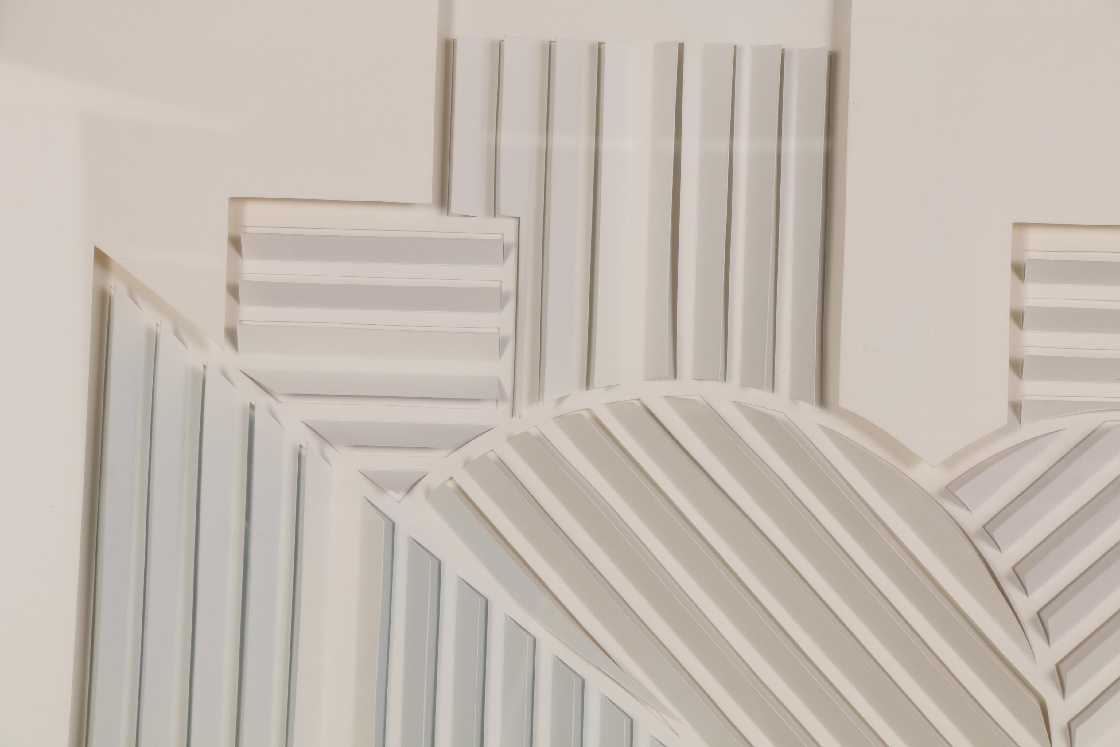 Aina Parmelee Paper-Cut Print "Grey Intersection"