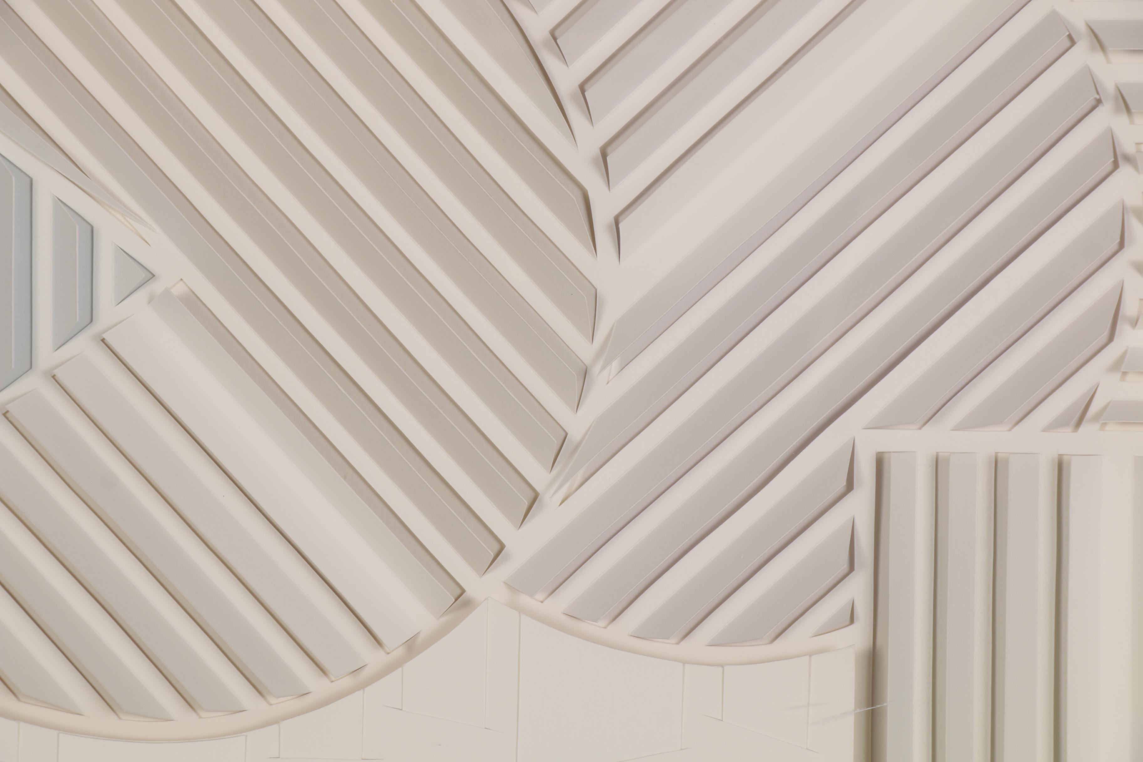 Aina Parmelee Paper-Cut Print "Grey Intersection"