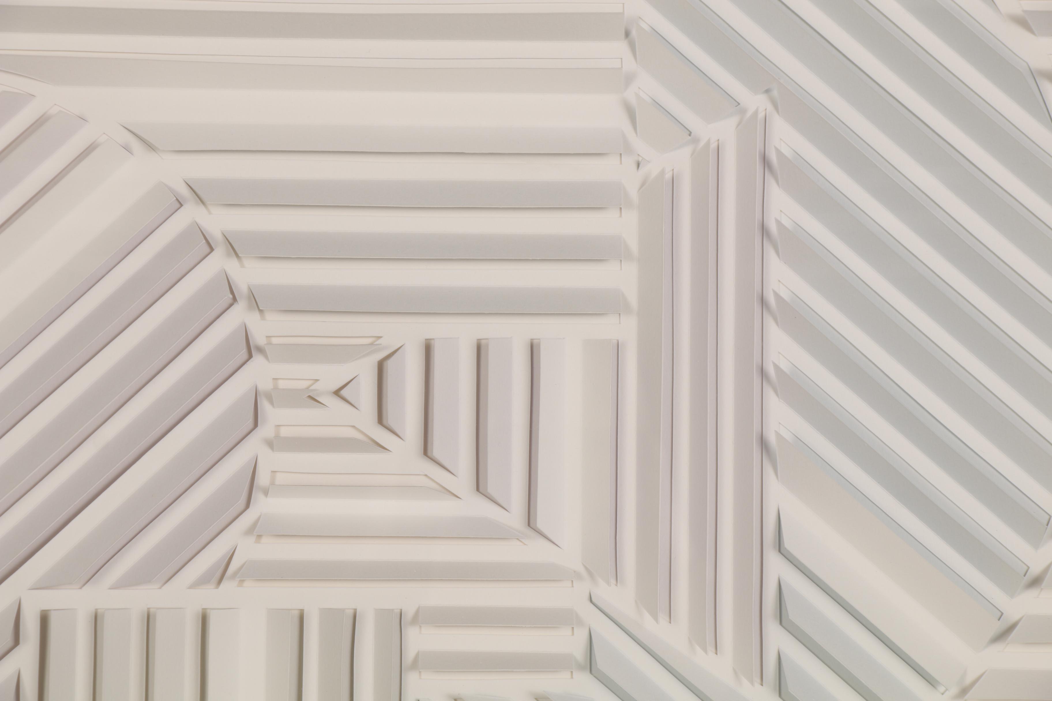 Aina Parmelee Paper-Cut Print "Grey Intersection"