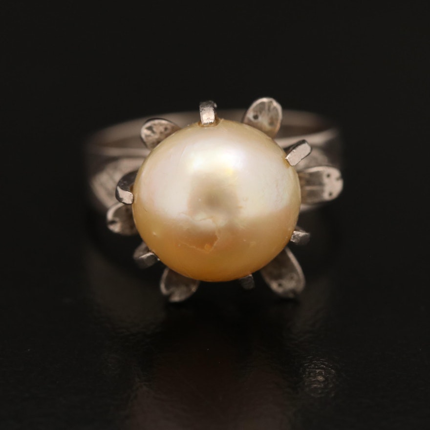 1940s 10K Pearl Ring