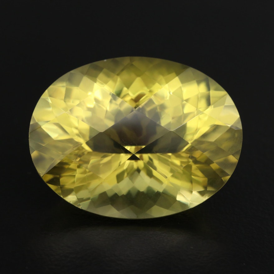Loose 32.97 CT Oval Faceted Citrine