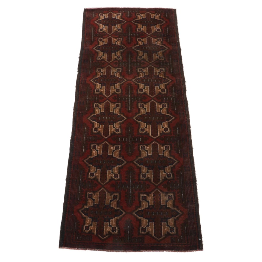 2'7 x 6'3 Hand-Knotted Afghan Baluch Area Rug