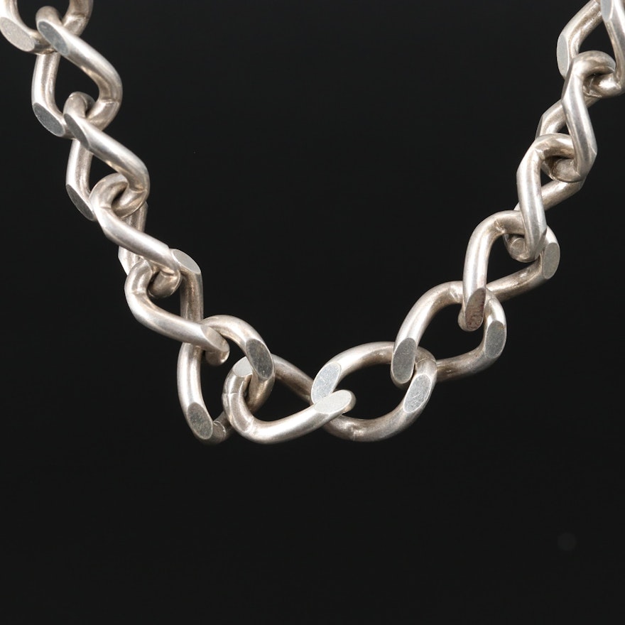 Sterling Silver Curb Link Necklace