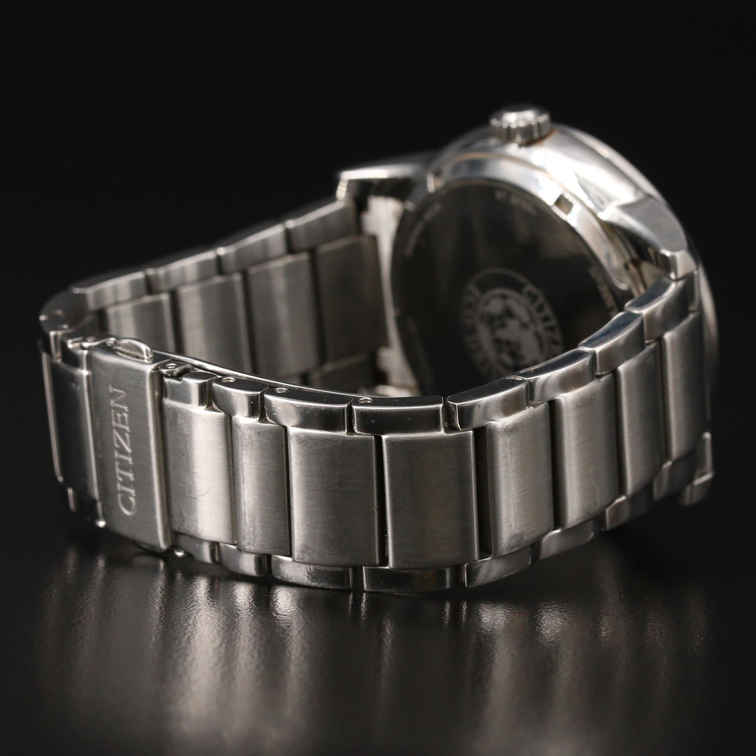 Citizen Eco-Drive Day-Date Stainless Steel Quartz Watch