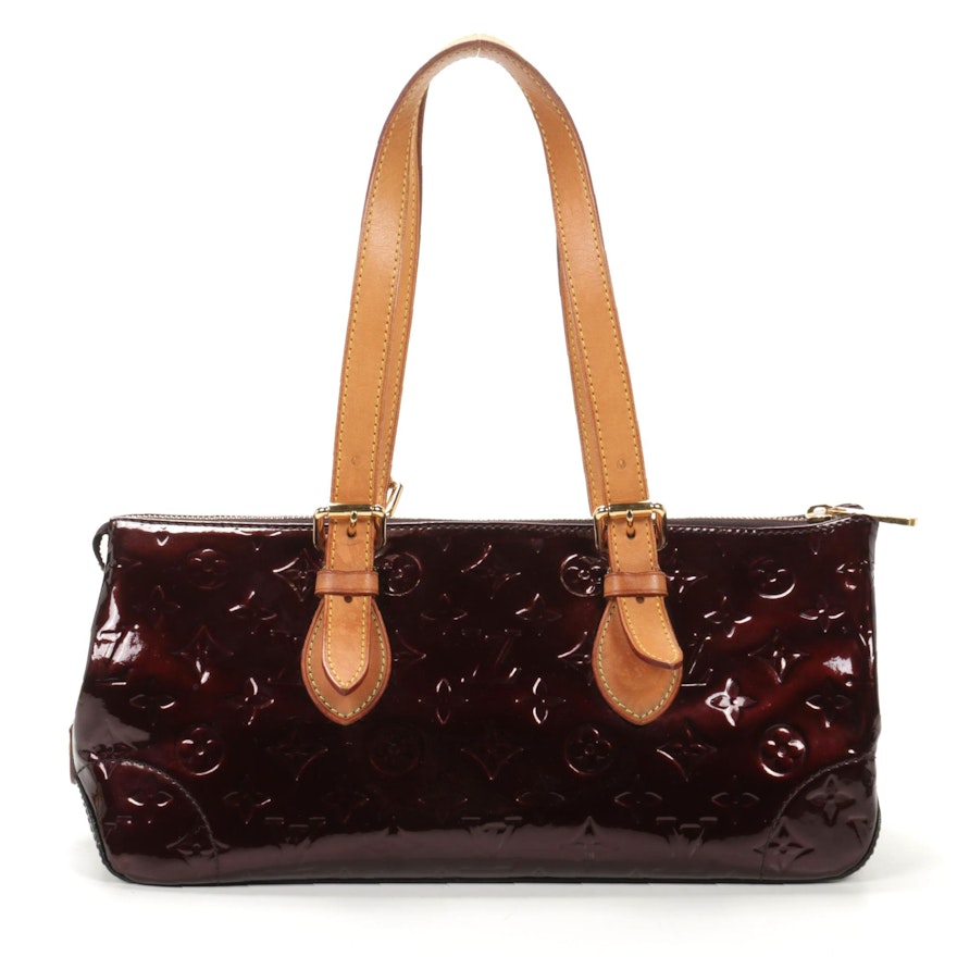 Louis Vuitton Rosewood Bag in Amarante Monogram Vernis