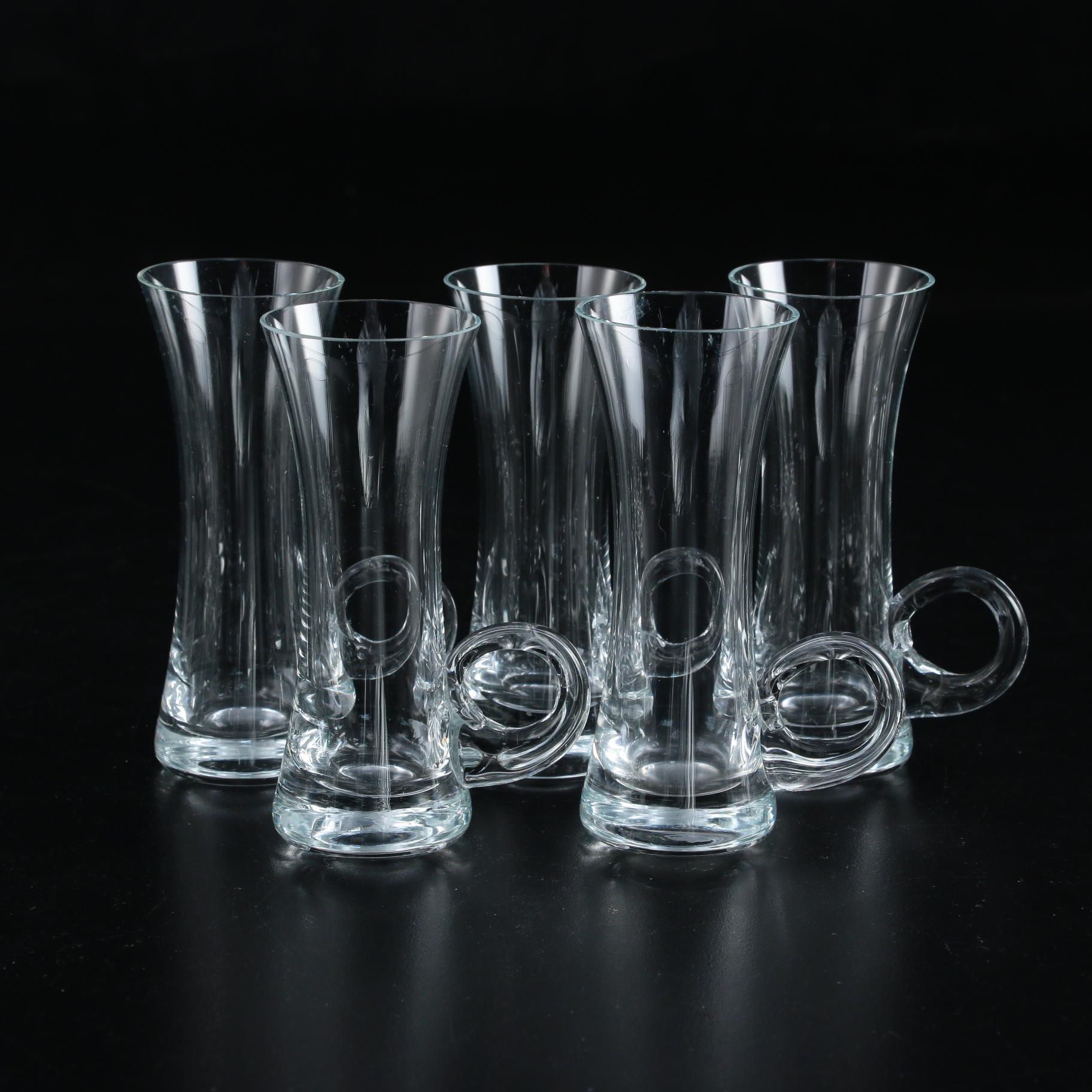 Liqueur and Champagne Glasses with Sherbet Dishes and Others