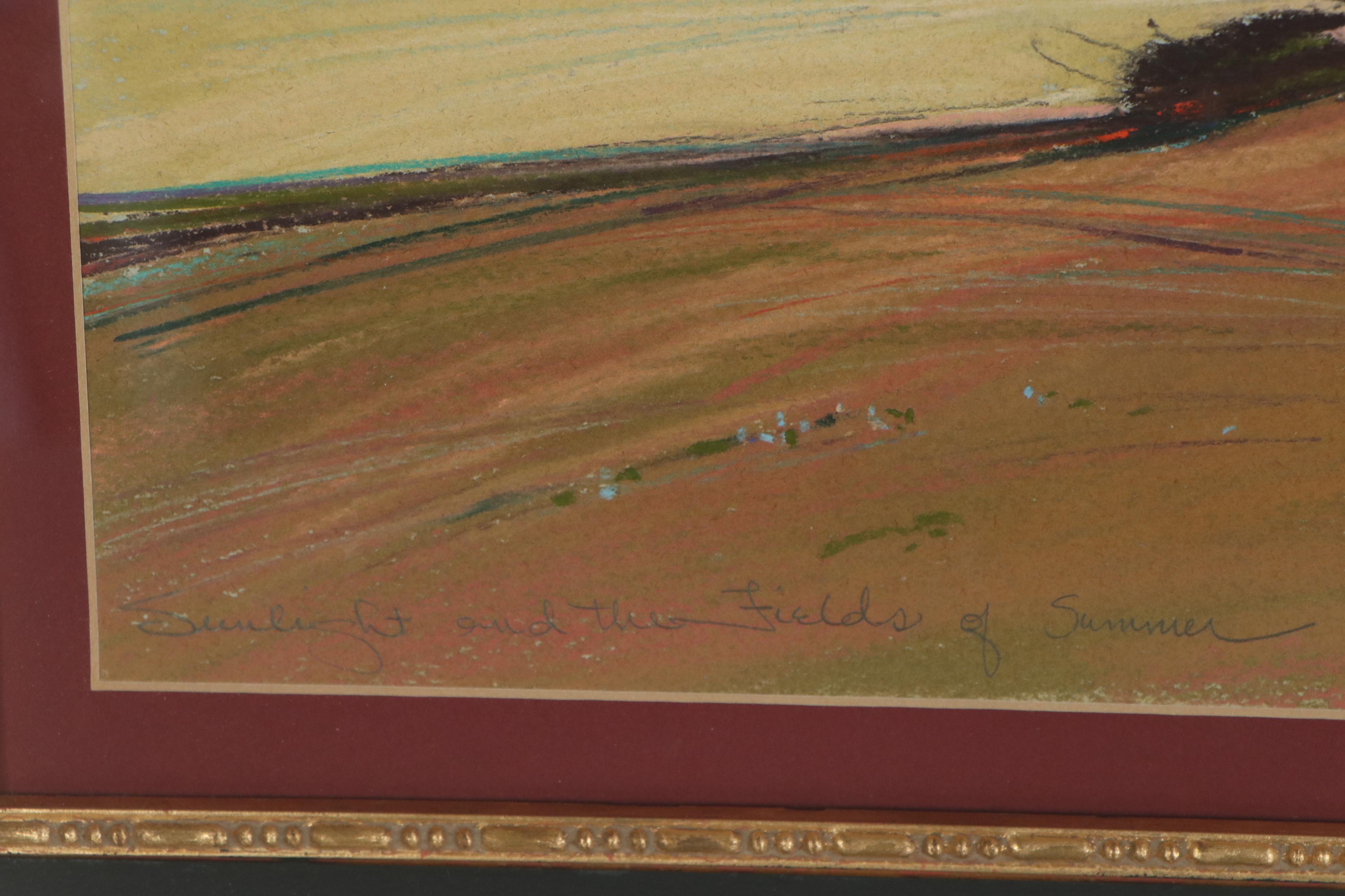 C. Gay Petach Pastel Drawing "Sunlight and the Fields of Summer," 1984