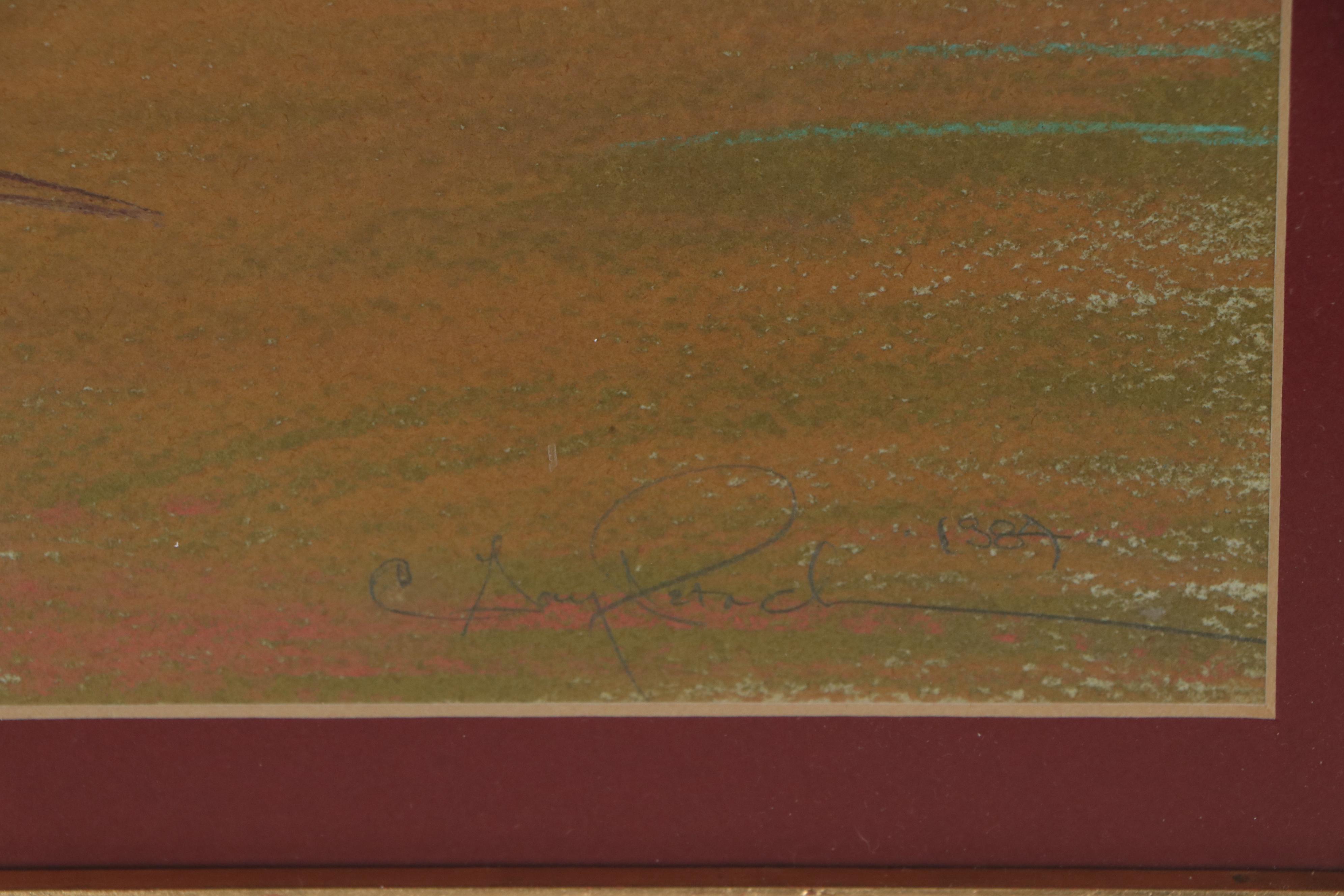 C. Gay Petach Pastel Drawing "Sunlight and the Fields of Summer," 1984