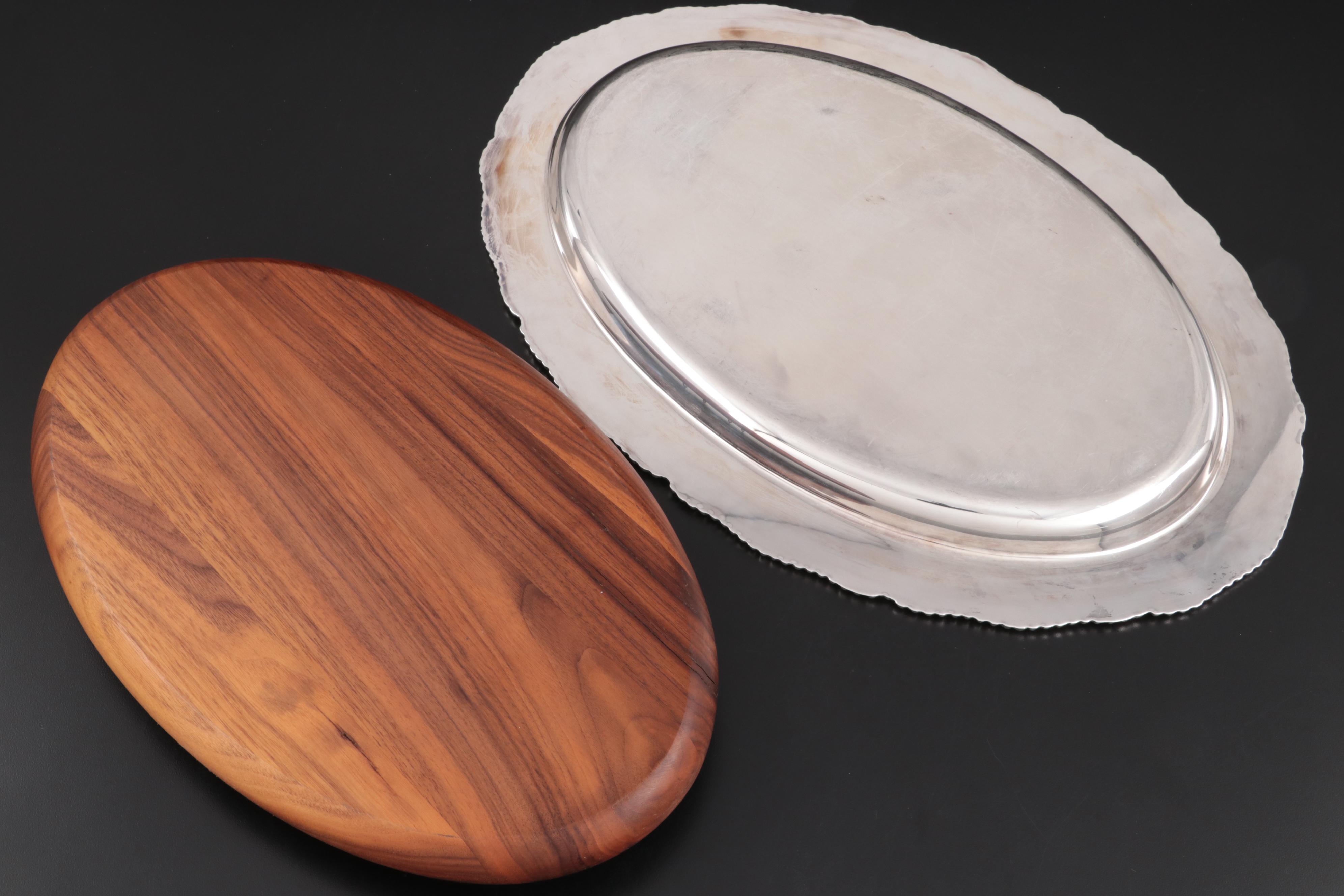 Webster & Wilcox Silver Plate Meat Carving Platter and Other Serveware