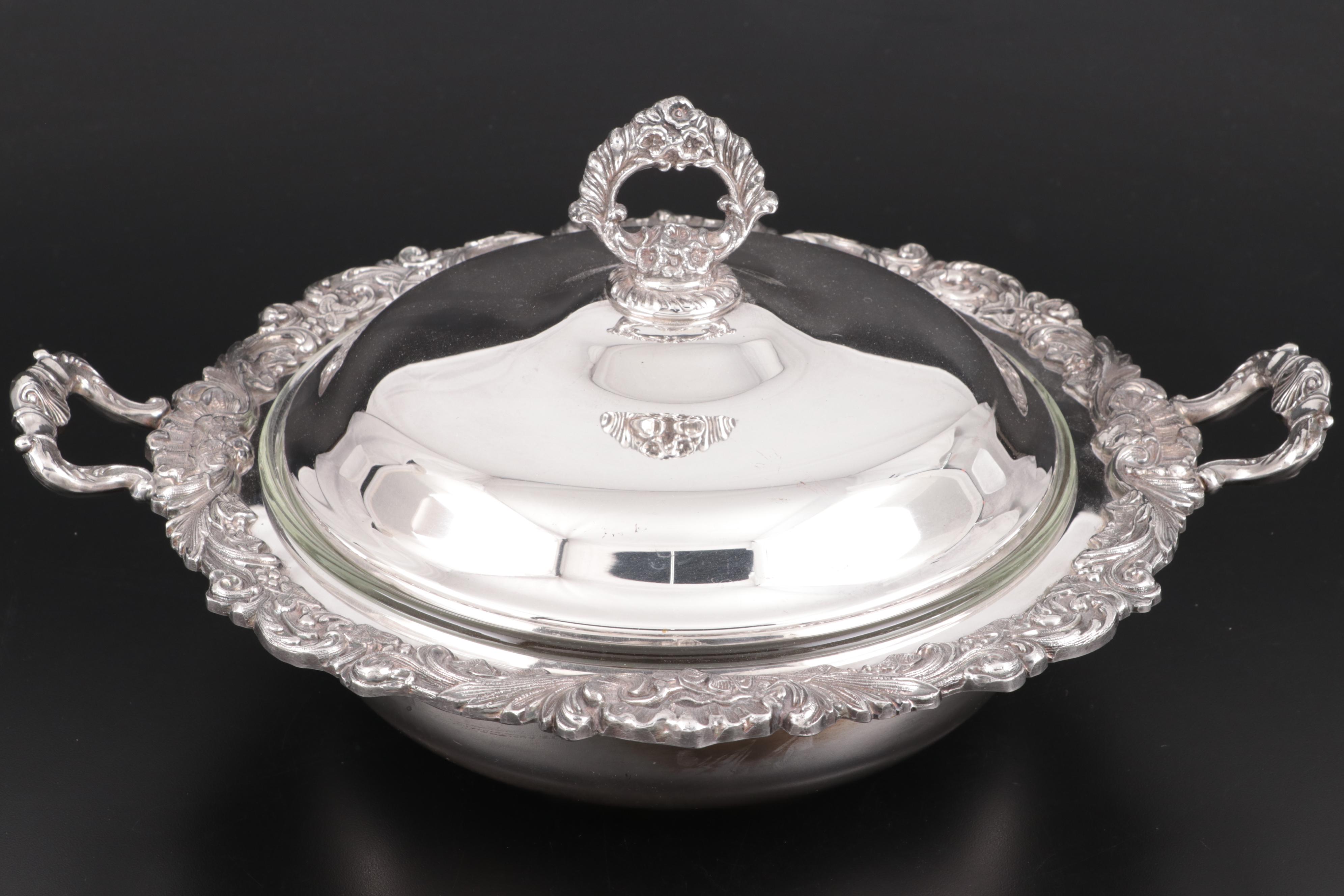 Webster & Wilcox Silver Plate Meat Carving Platter and Other Serveware