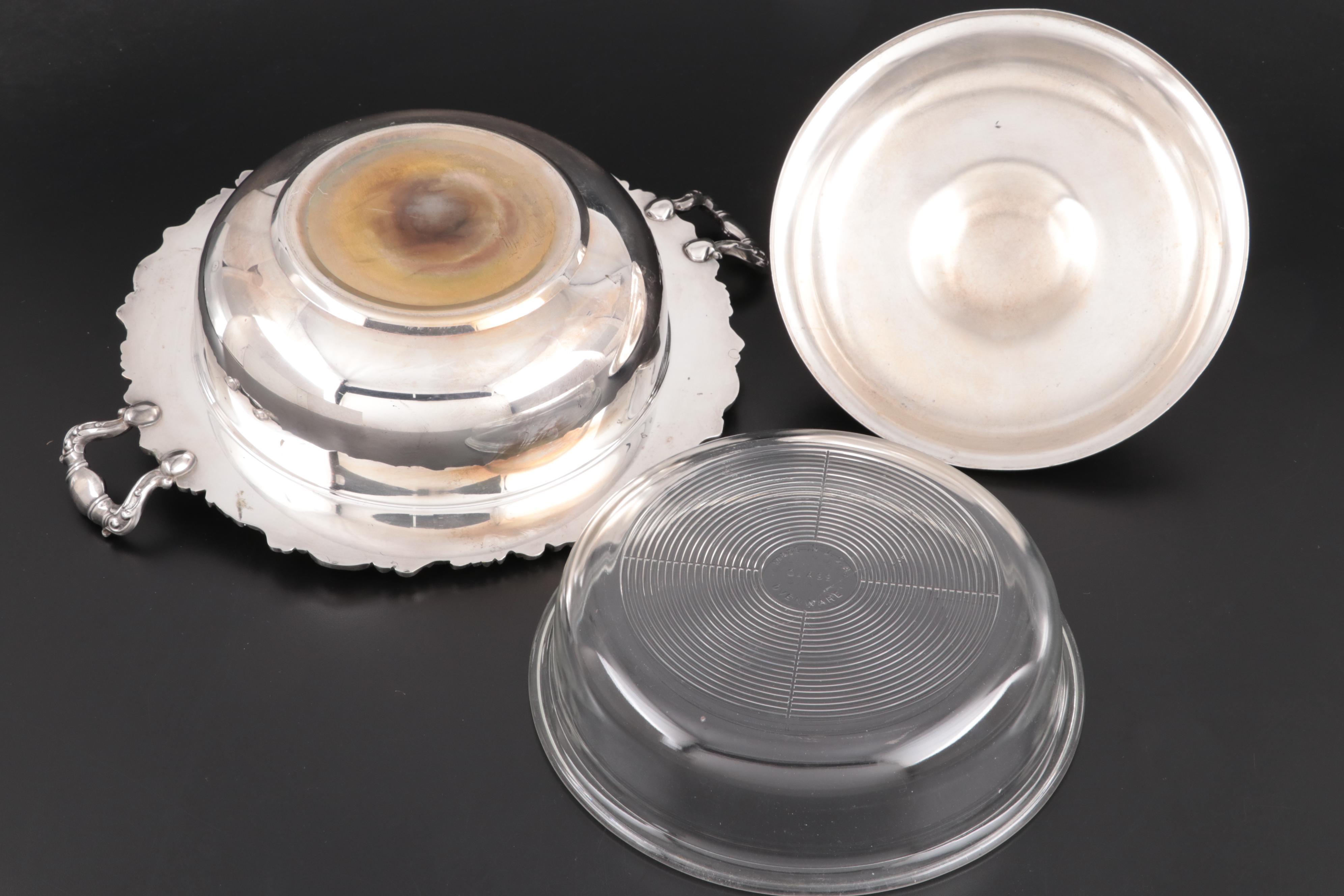 Webster & Wilcox Silver Plate Meat Carving Platter and Other Serveware