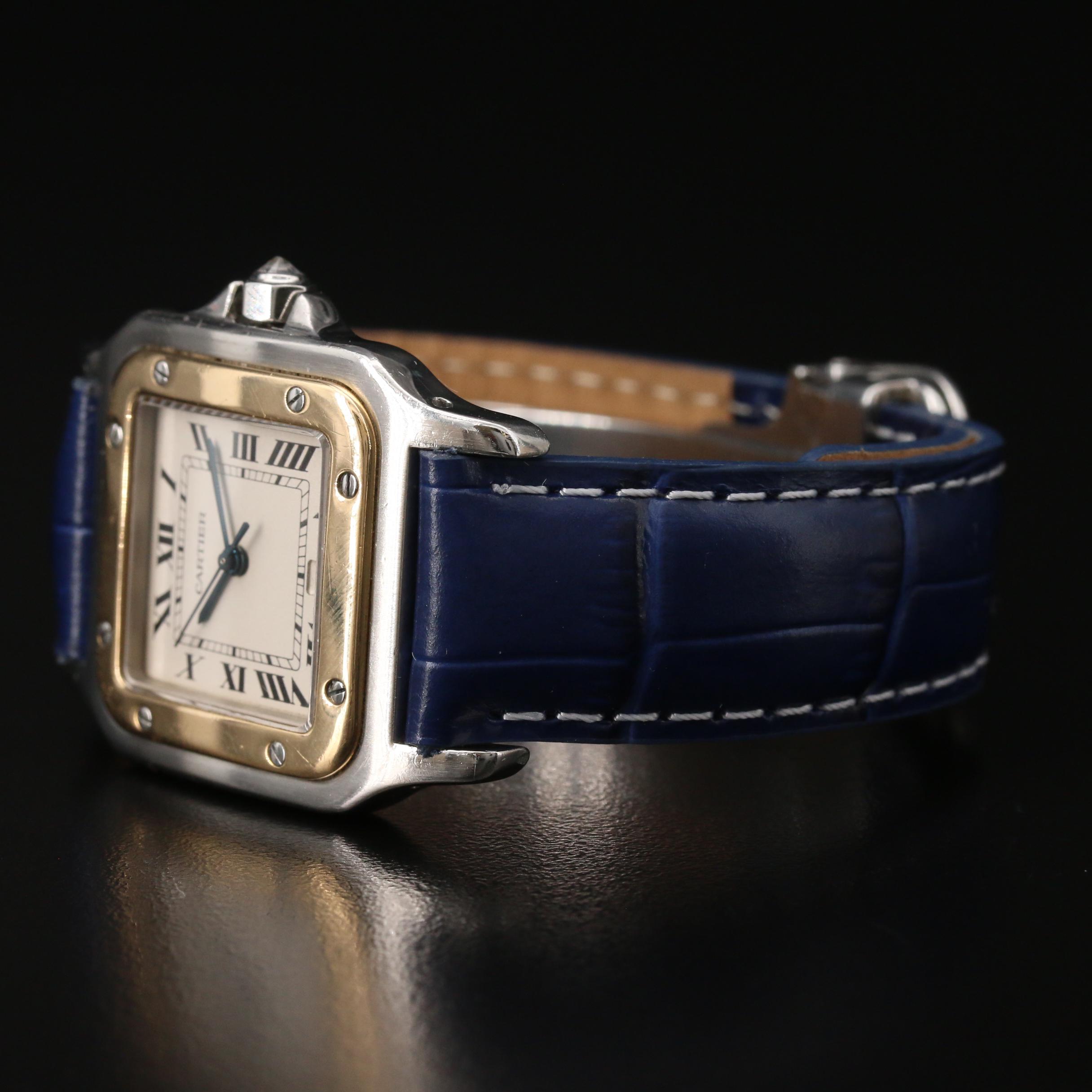 Cartier Santos 18K Gold and Stainless Steel Quartz Watch