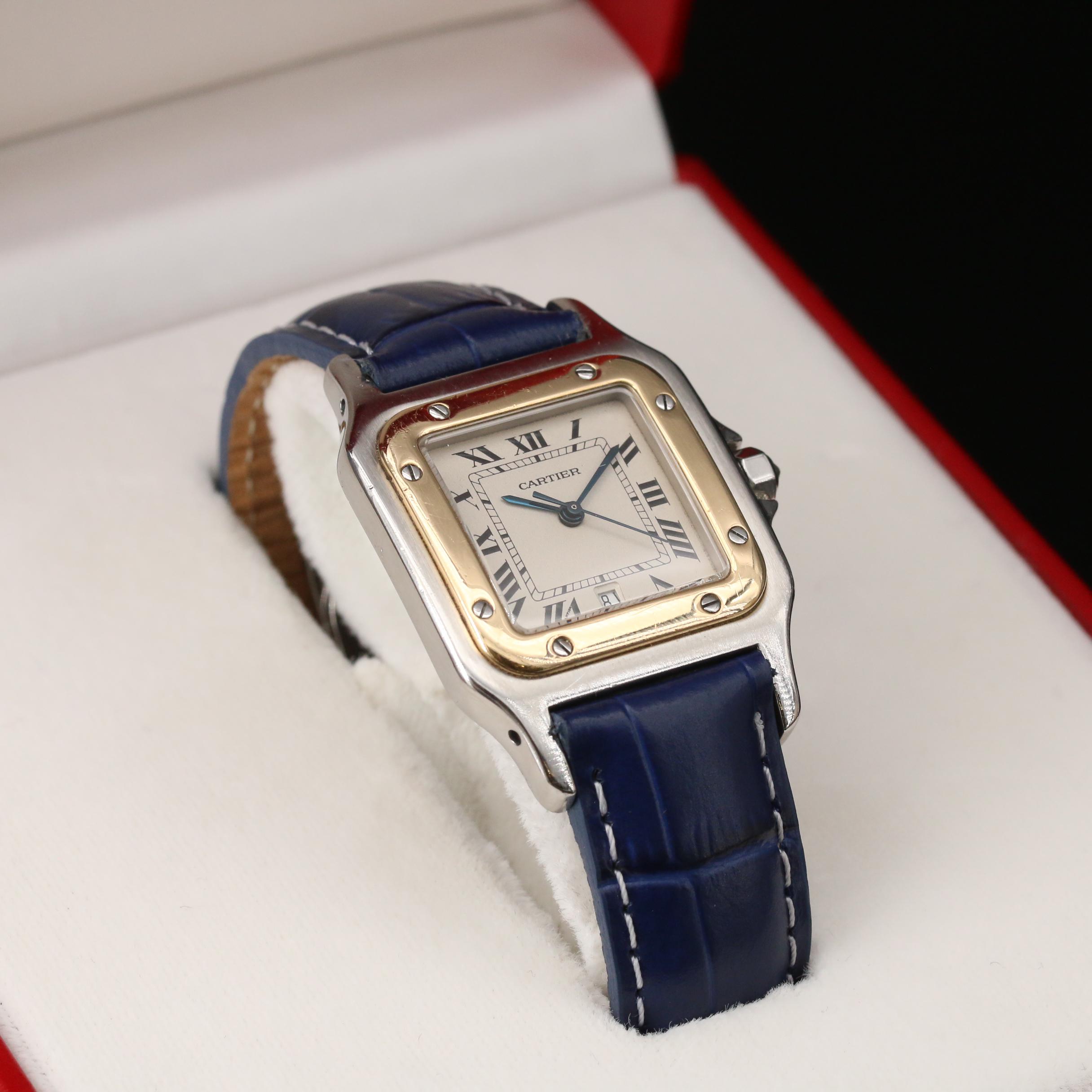 Cartier Santos 18K Gold and Stainless Steel Quartz Watch