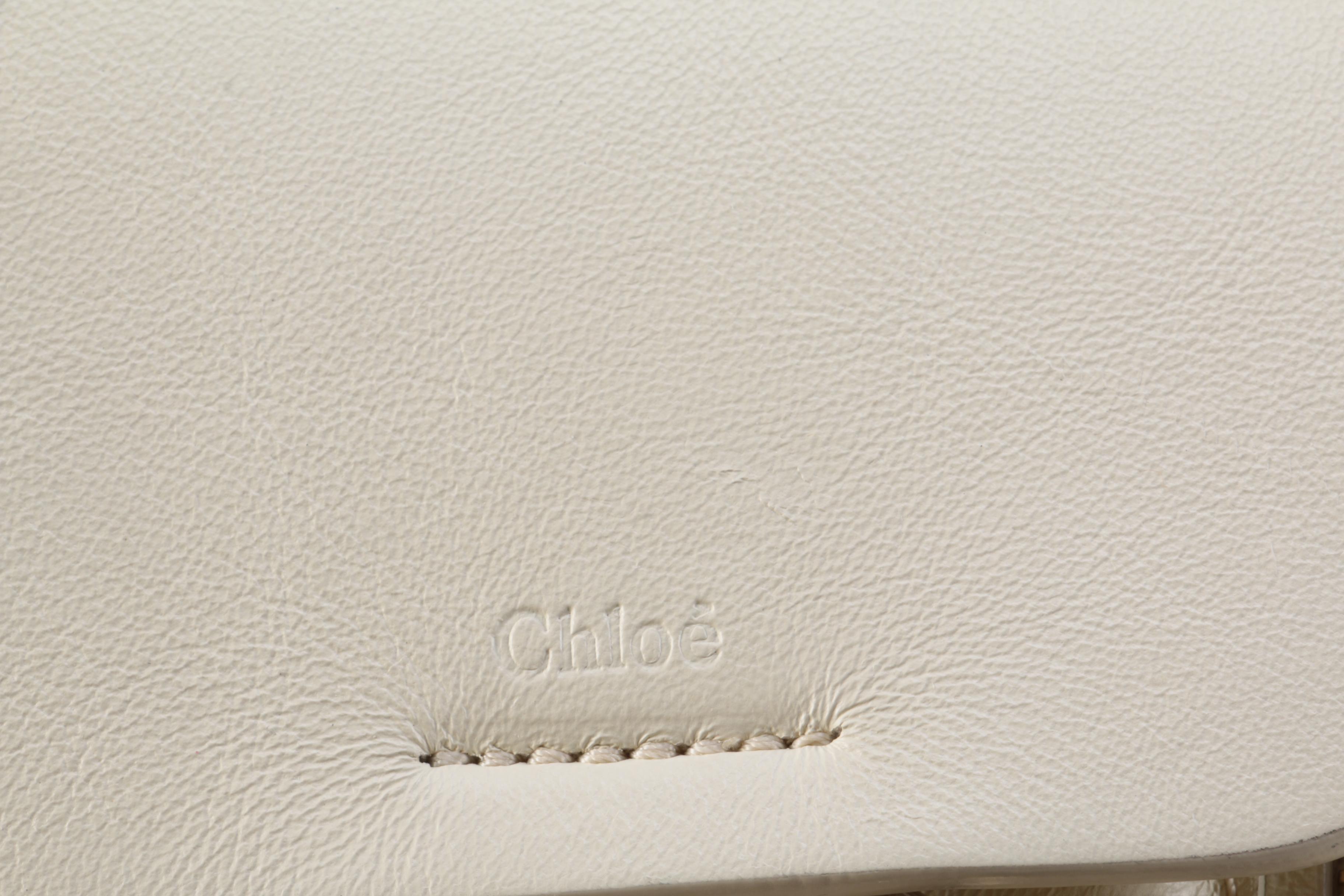 Chloé Faye Mini Backpack Purse in Off-White Quilted Leather