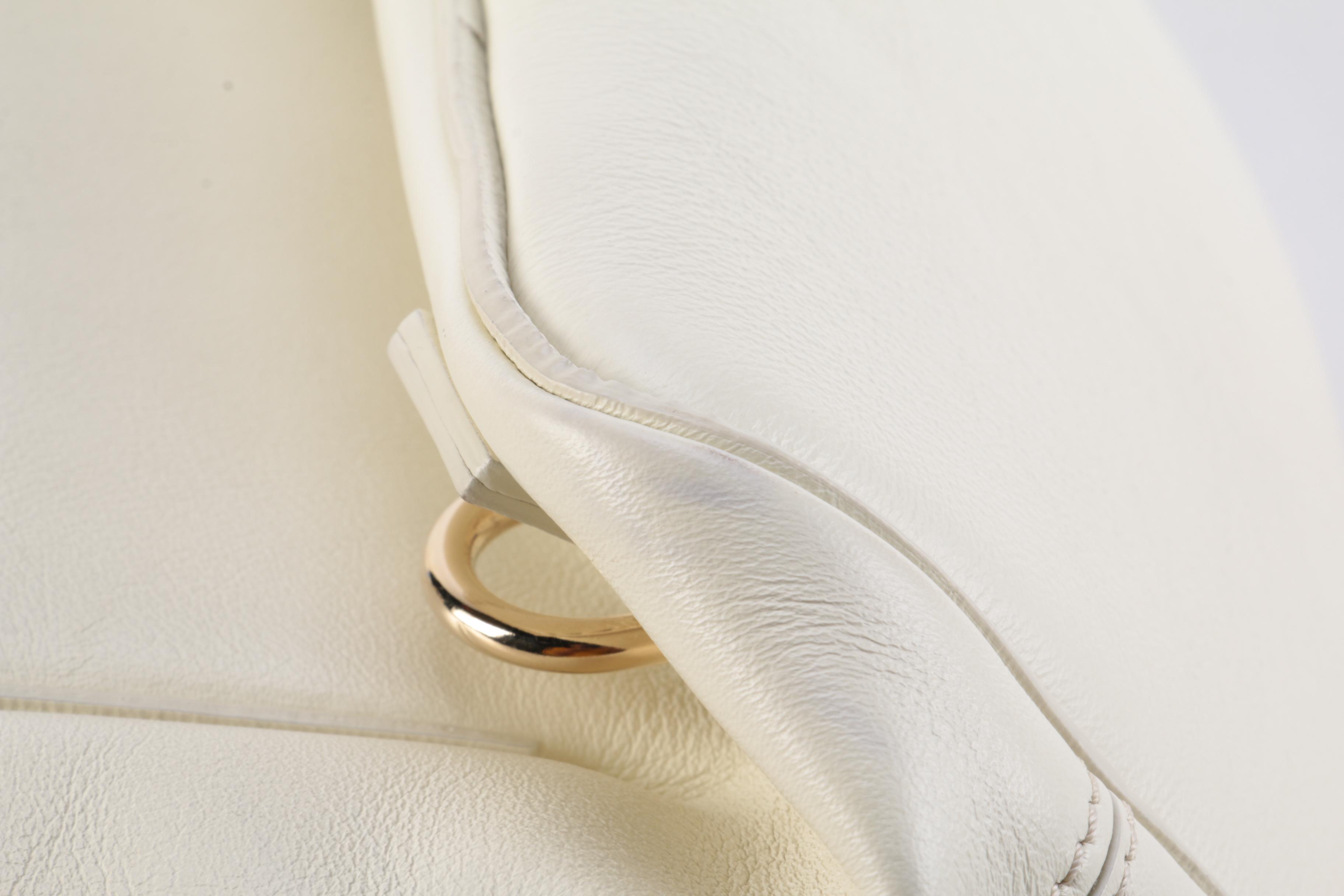 Chloé Faye Mini Backpack Purse in Off-White Quilted Leather