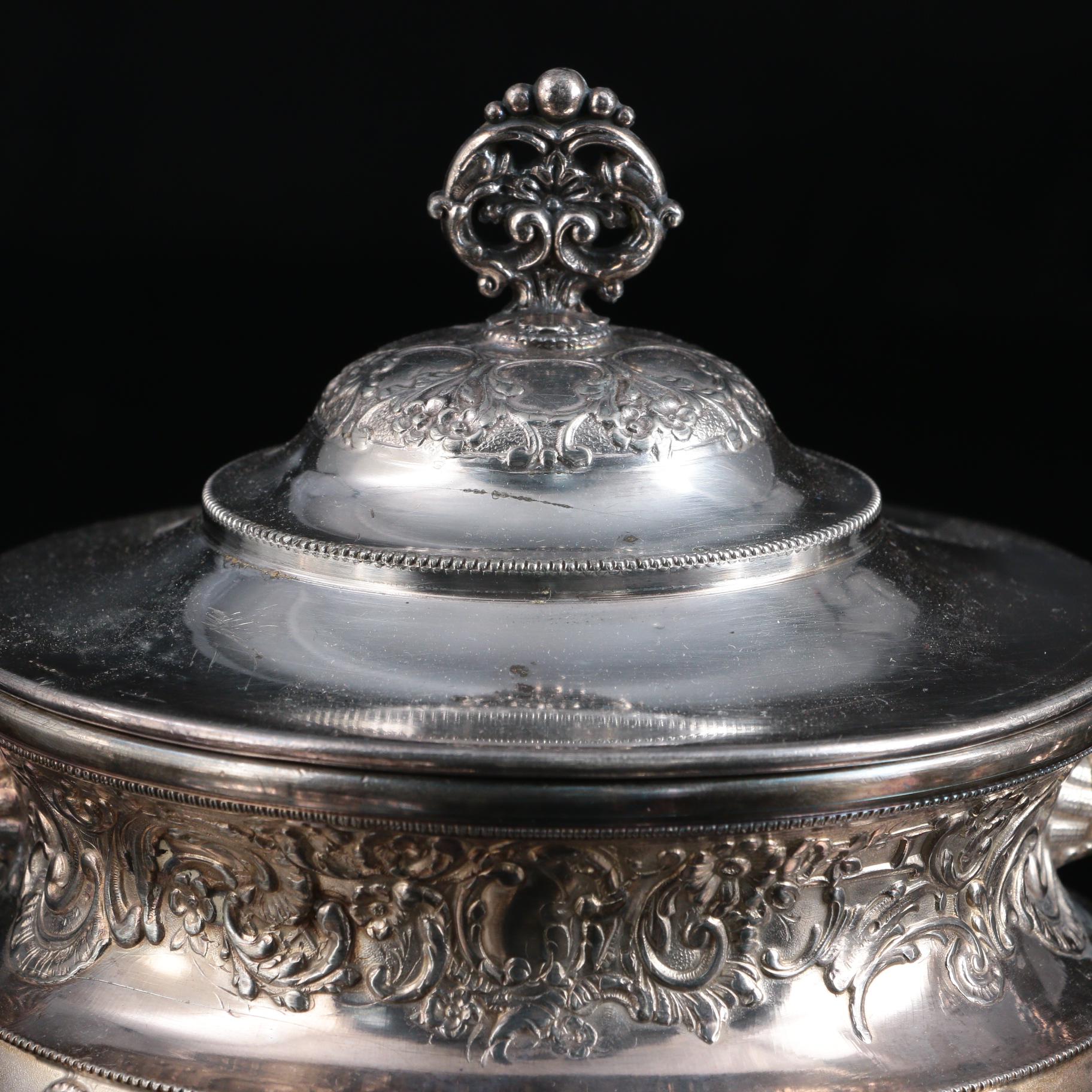 Homan Mfg. Co. Silver Plate Spooner and Other Silver Plate Tableware