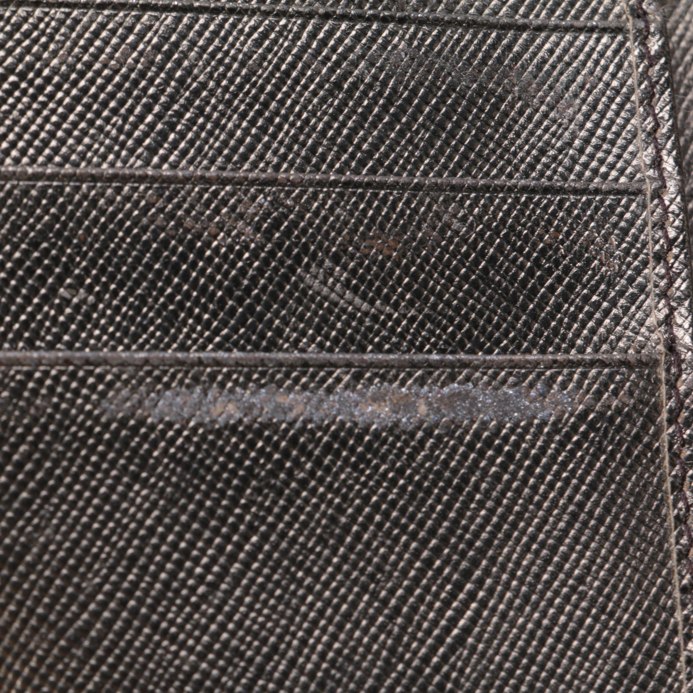 Prada Compact Wallet in Metallic Gold Saffiano Leather