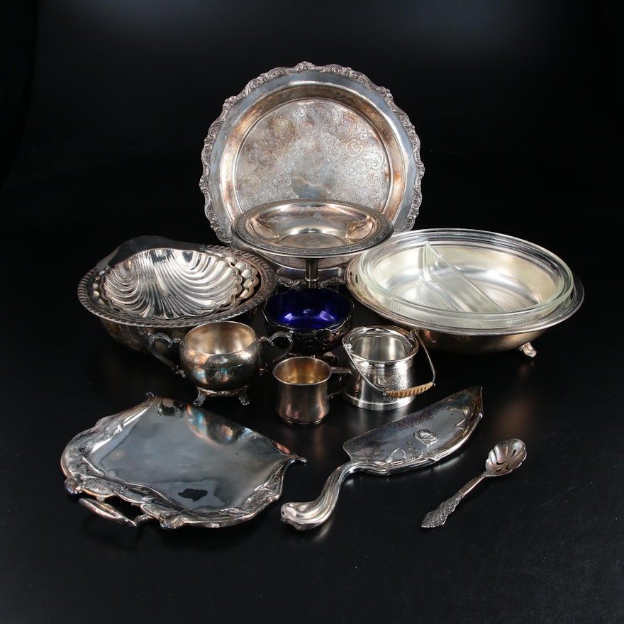 Forbes Silver Co. Silver Plate Silent Butler and Other Tableware