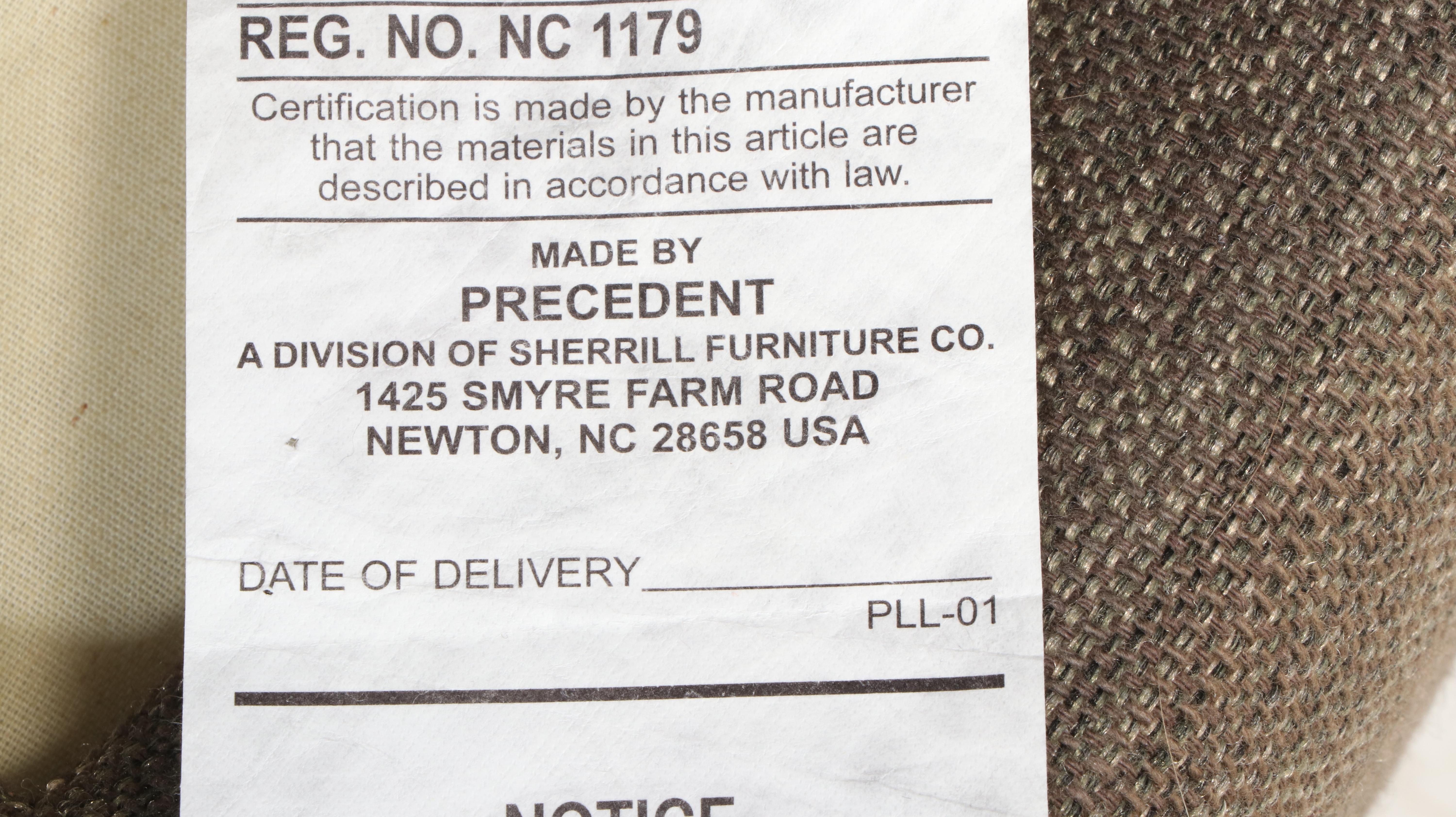 Sherrill Furniture "Precedent" Contemporary Upholstered Sectional Sofa