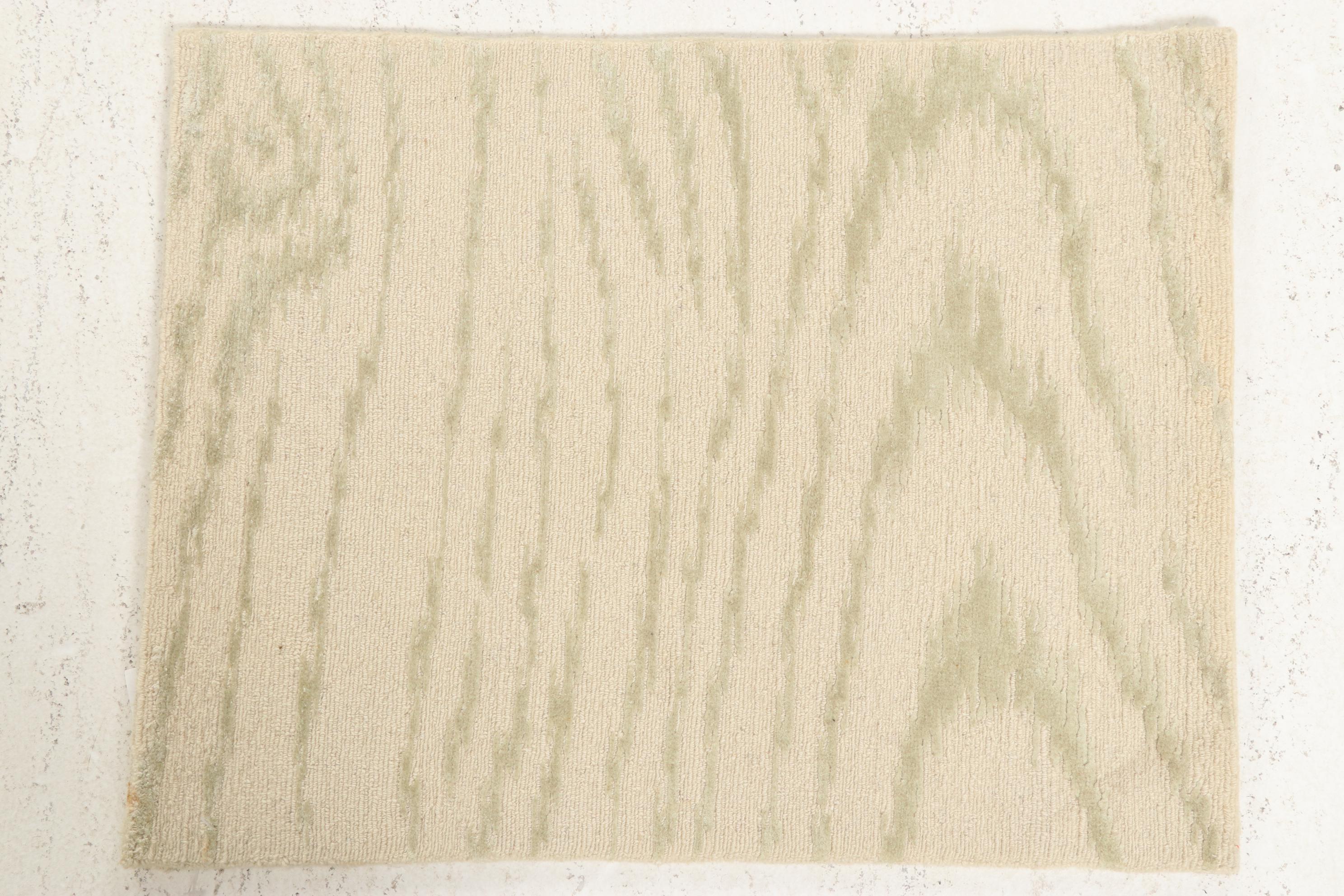 1'6 x 2' Hand-Knotted Tibetan Carpet Sample Accent Rugs